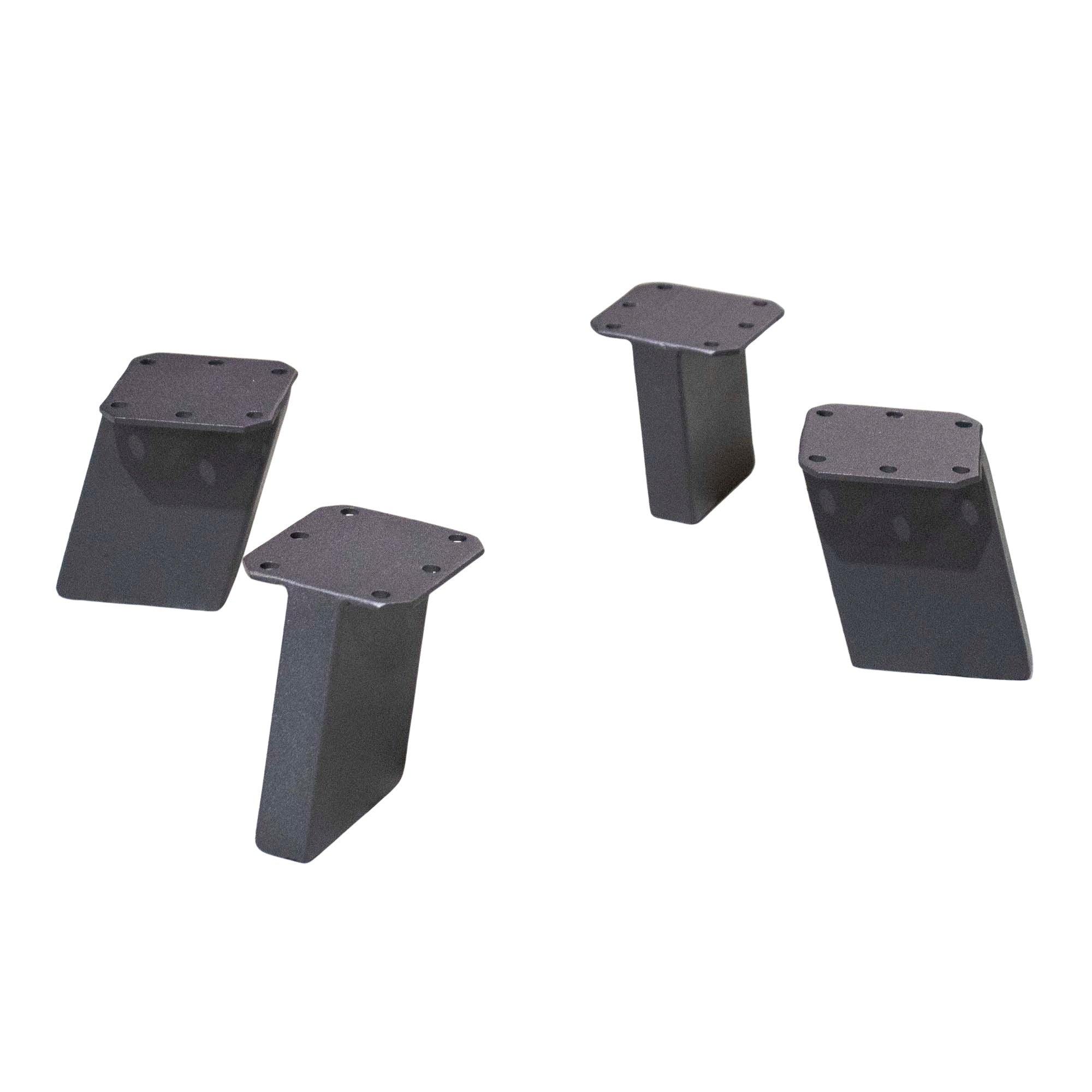 SS950 Angled Short Legs 20cm H, Black Powder Coated, Set/4