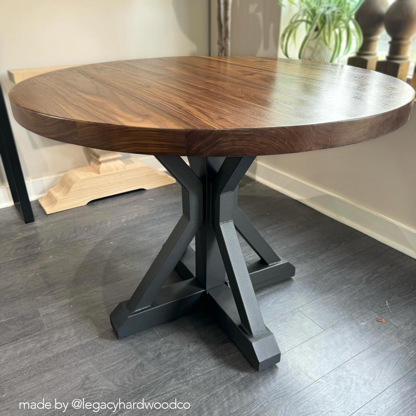SS511 Round Dining Table Legs, 1 Set, Metal Trestle 71cm height