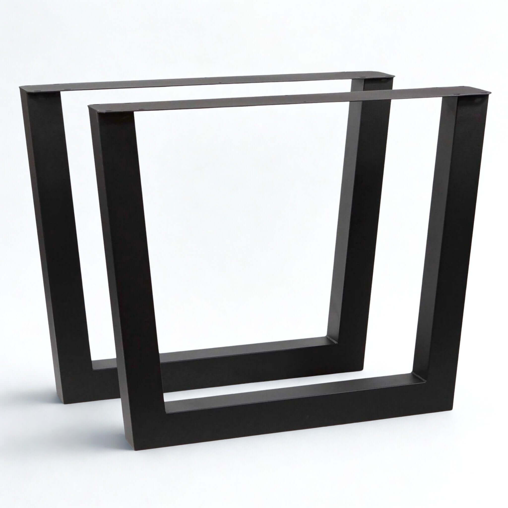 SS028 Extra Wide Reverse Trapezoid Dining Table Legs, Made In 3"x3" Tubing, 1 Pair