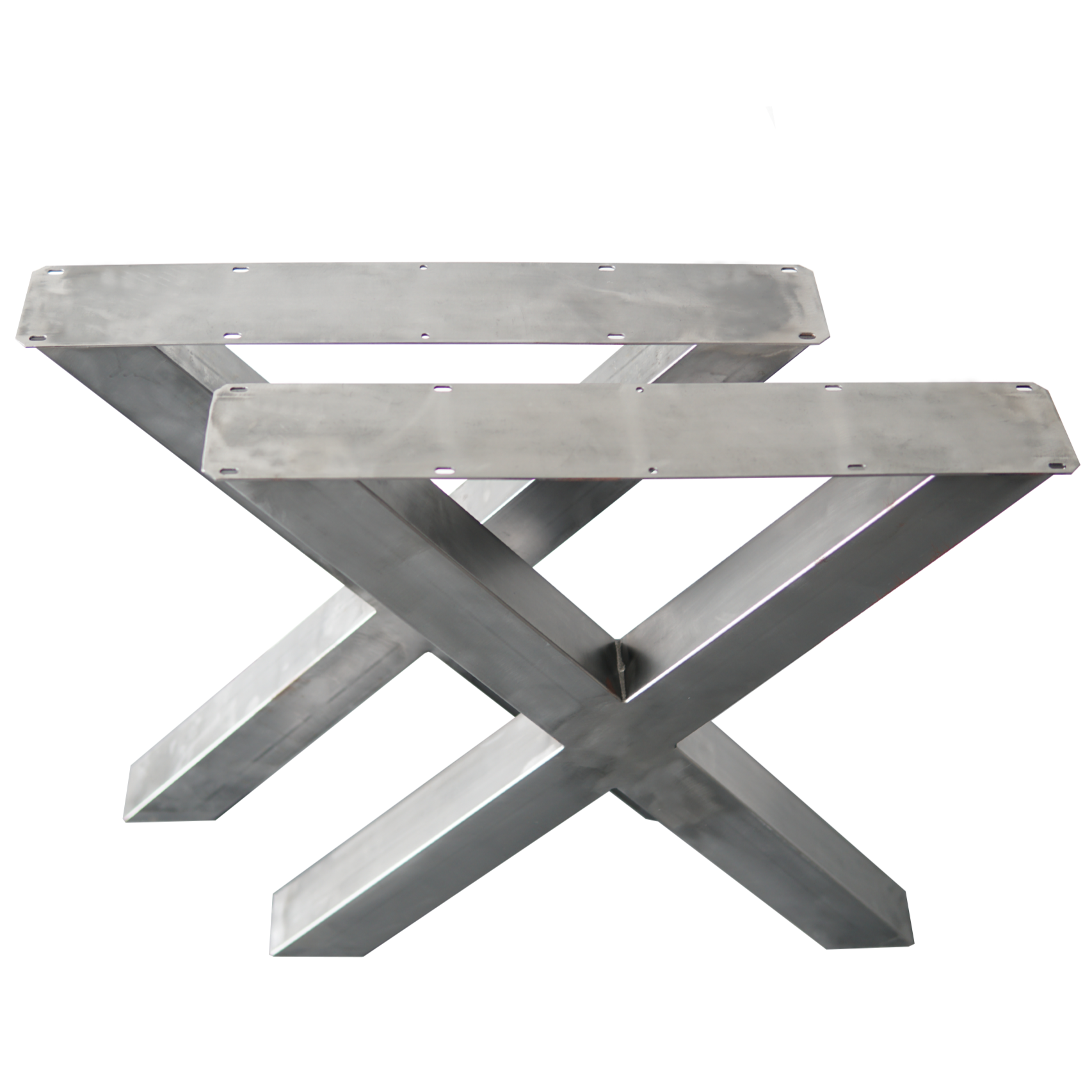 SS004 Strong X Shape Dining Table Legs (For heavy table tops), 1 Pair, 71cm x 71cm