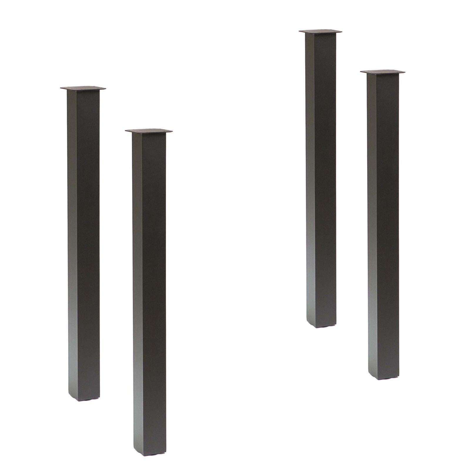 SS1080 Column Style Bar Height Legs 101cm H, Black Powder Coated, Set/4