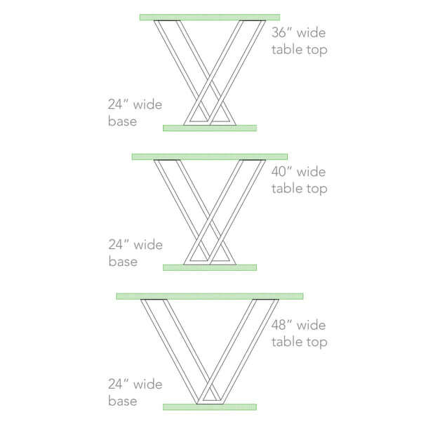SS2430, V-Shaped Entryway Console Table Legs, 1 Pair
