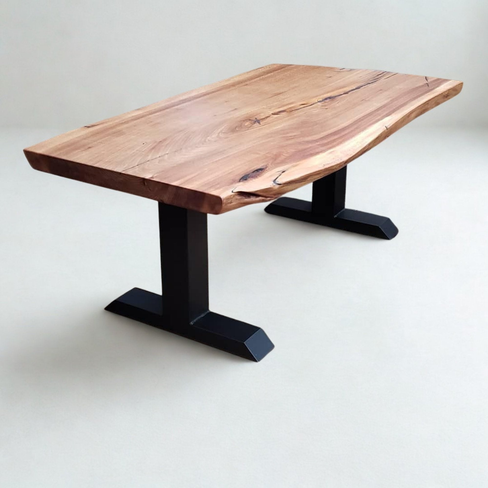 SS820 Tee Shape Coffee Table Legs, 1 Pair, Black Powder Coated, 41cm x 30cm