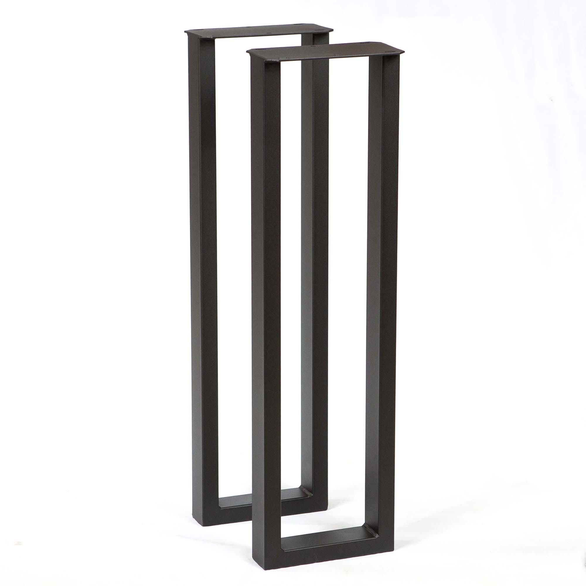 U-Shaped Narrow Metal Console Table Legs, 1 Pair, W5033H28