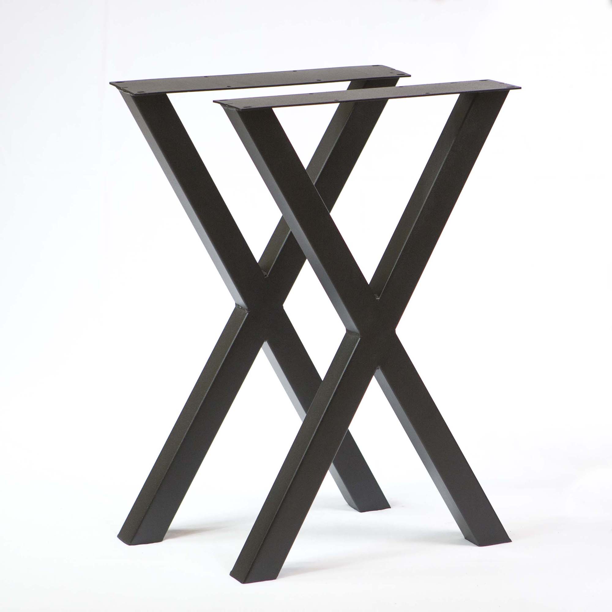 W5037BW2 Heavy duty Writing desk table X legs, 1 Pair 71cm height 46cm width