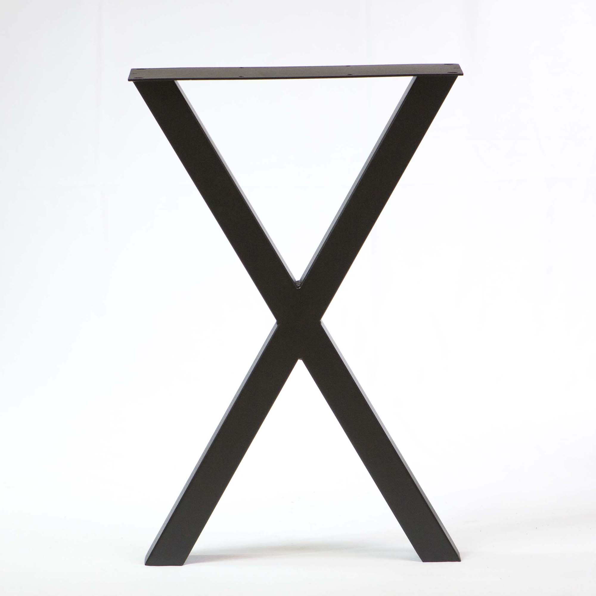 W5037BW2 Heavy duty Writing desk table X legs, 1 Pair 71cm height 46cm width