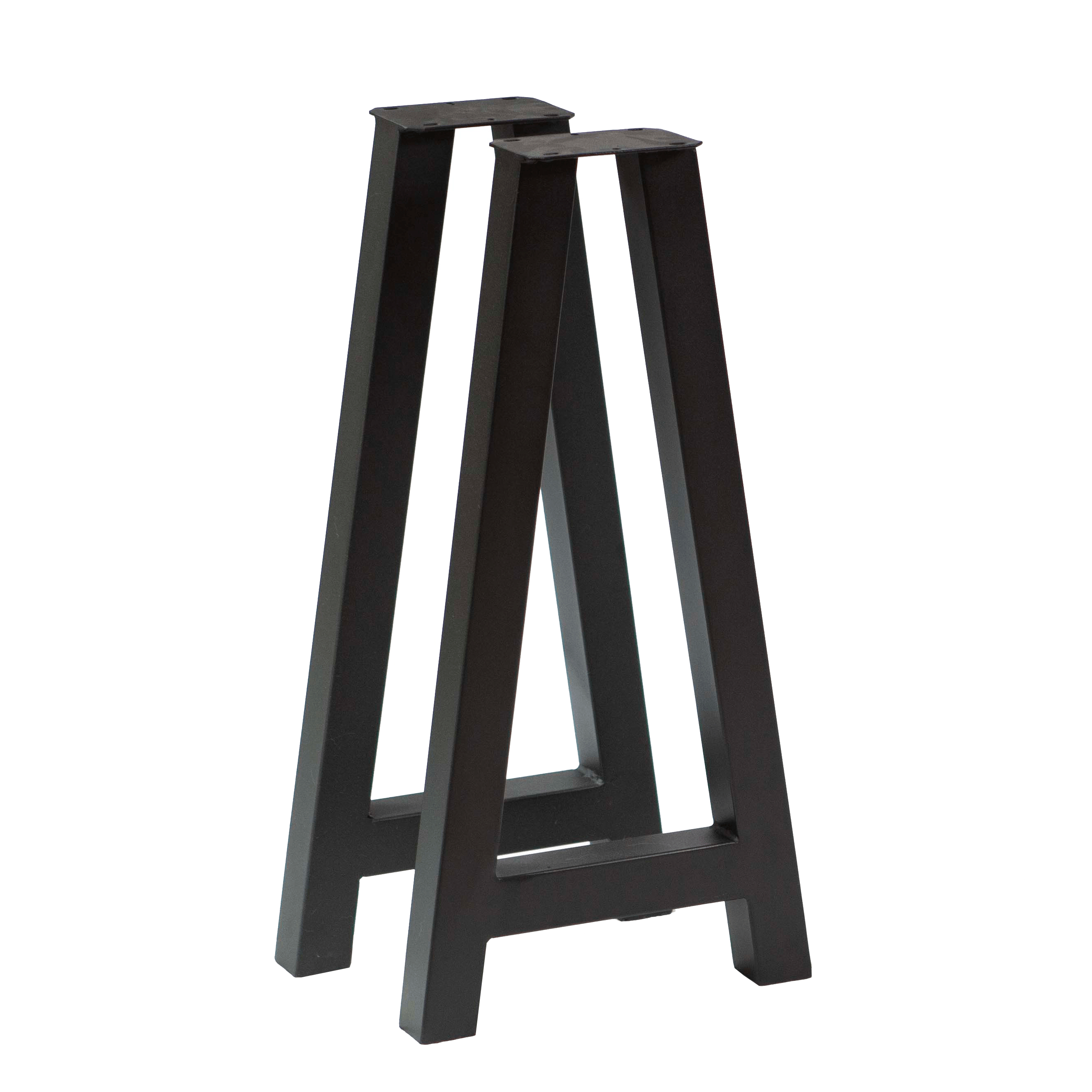 Console table legs, black A-frame pair with brace