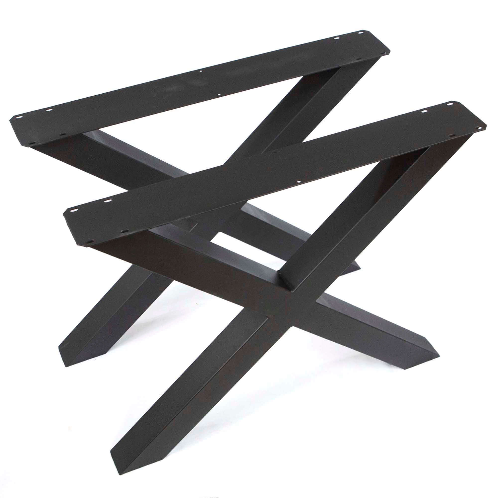 SS019 - Extra Wide X-Shaped Dining Table Legs, Made In 7.62 cm x 7.62cm Tubing 1 Pair