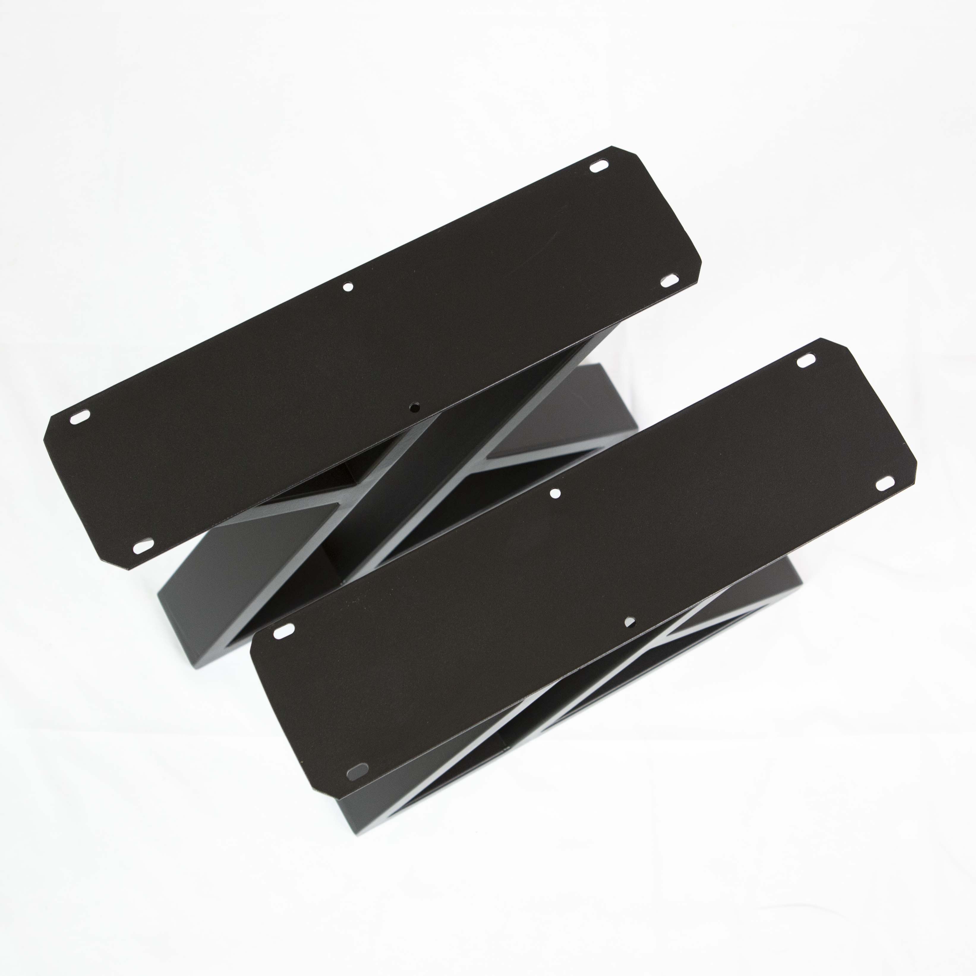 SS1120 Double-Z Coffee Table Legs, Black Powder Coated, 1 Pair