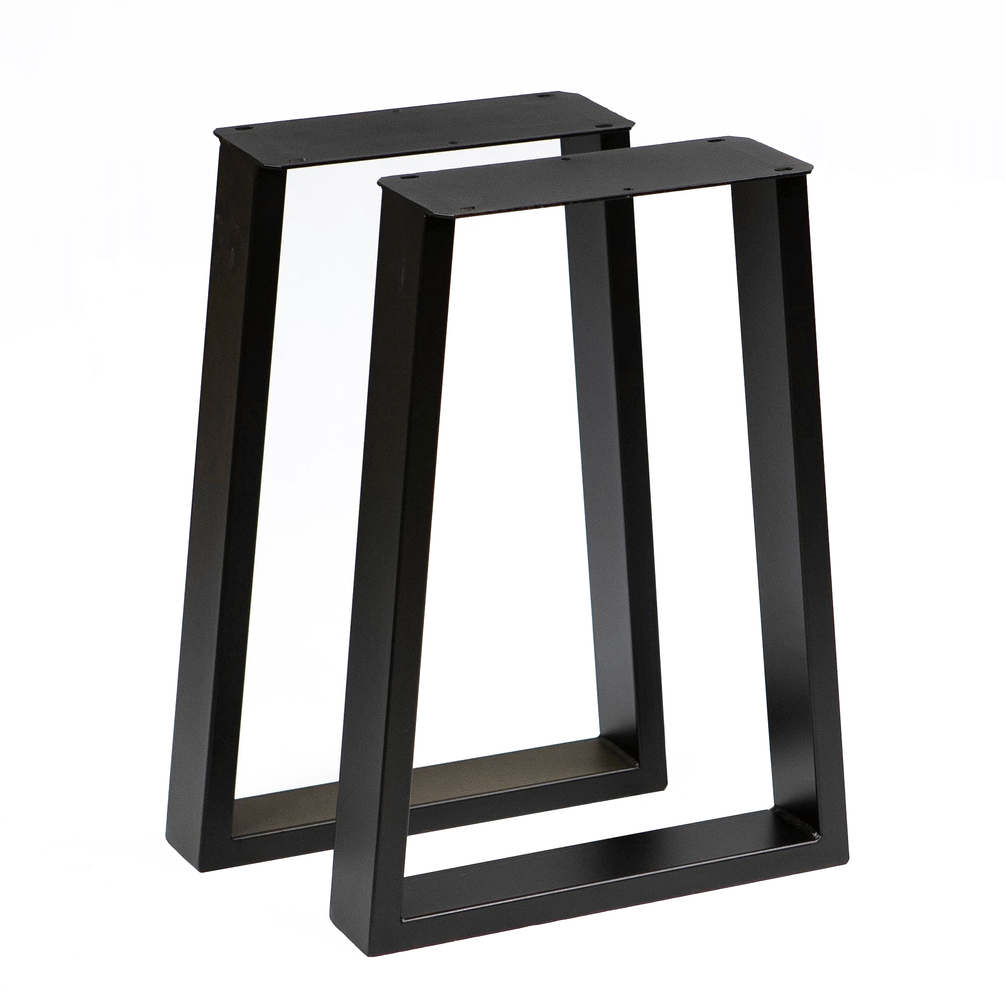 SS260 Trapezoid End Table Legs, Black Powder Coated 56cm x 31cm
