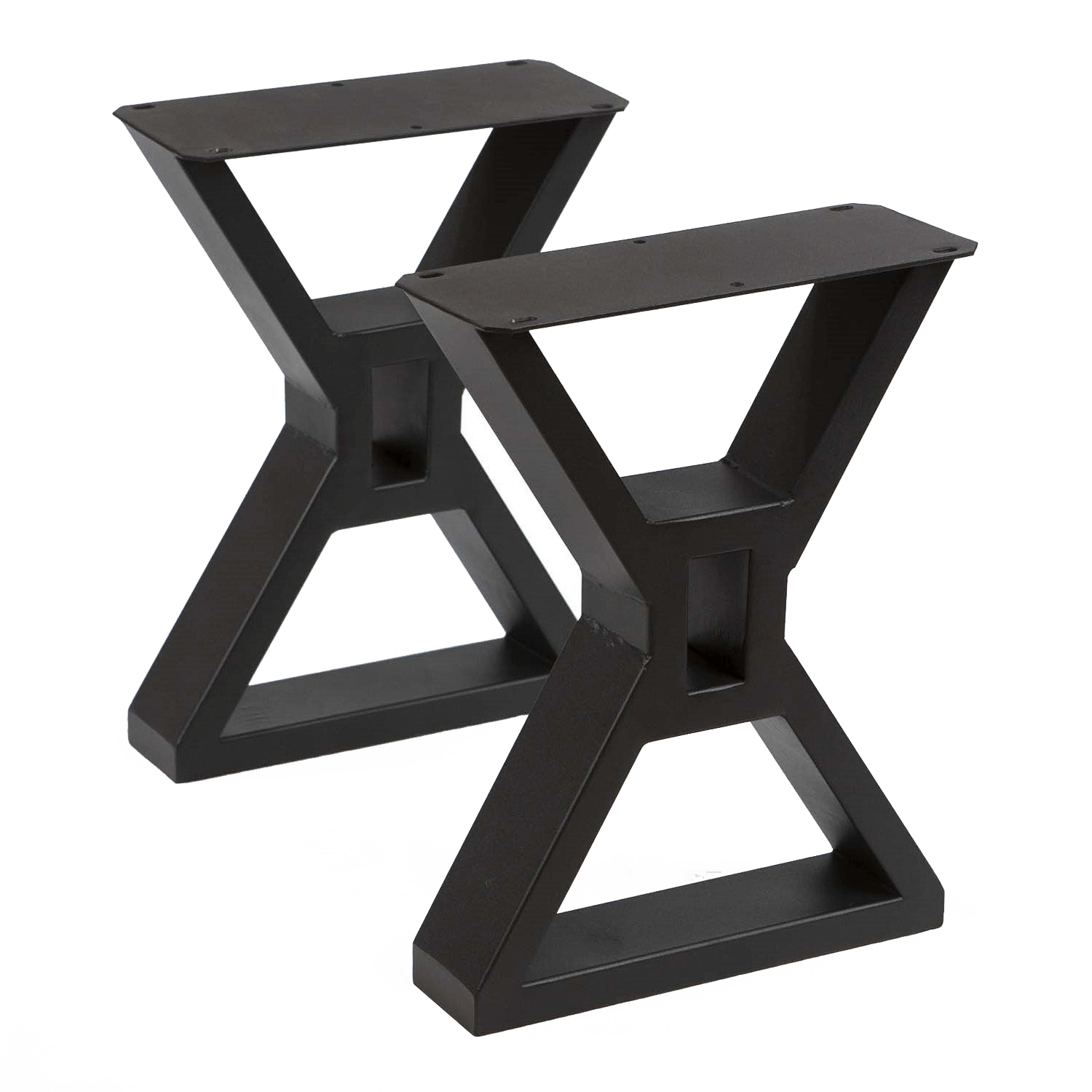 SS700 Farmhouse X-Shaped Bench/Coffee Table Legs, 1 Pair