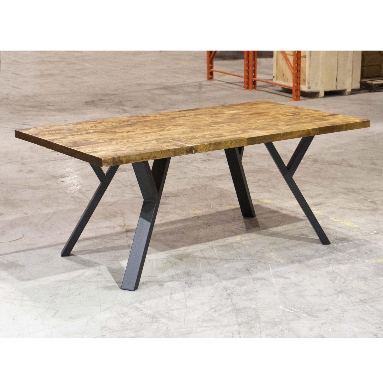 G800591 Angled Dining Table Legs, Black Powder Coated, Set/4