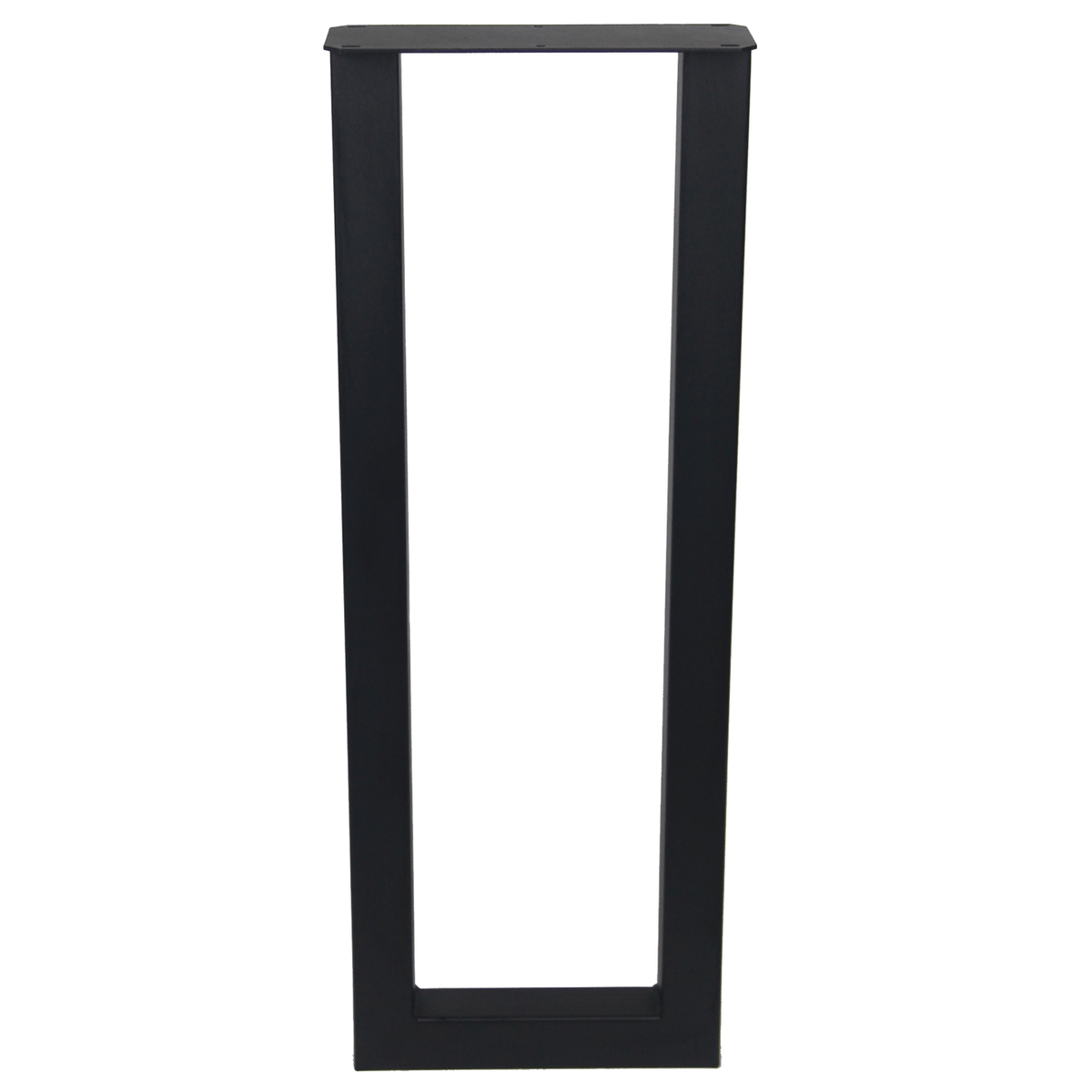 Counter-height table U-legs, matte black rectangular frame leg for tabletop support