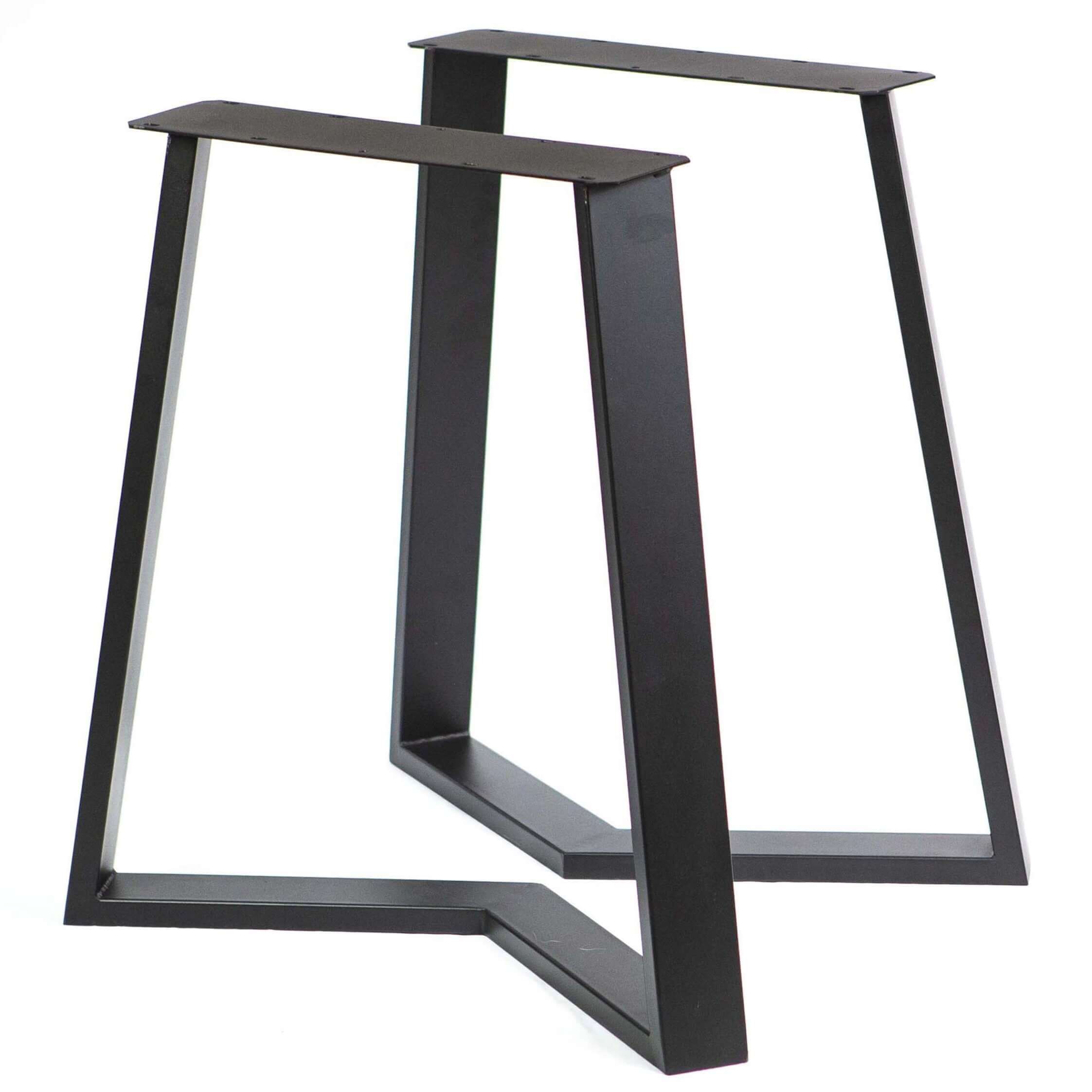 Dining table legs, 71 cm black steel frame, 1 pair