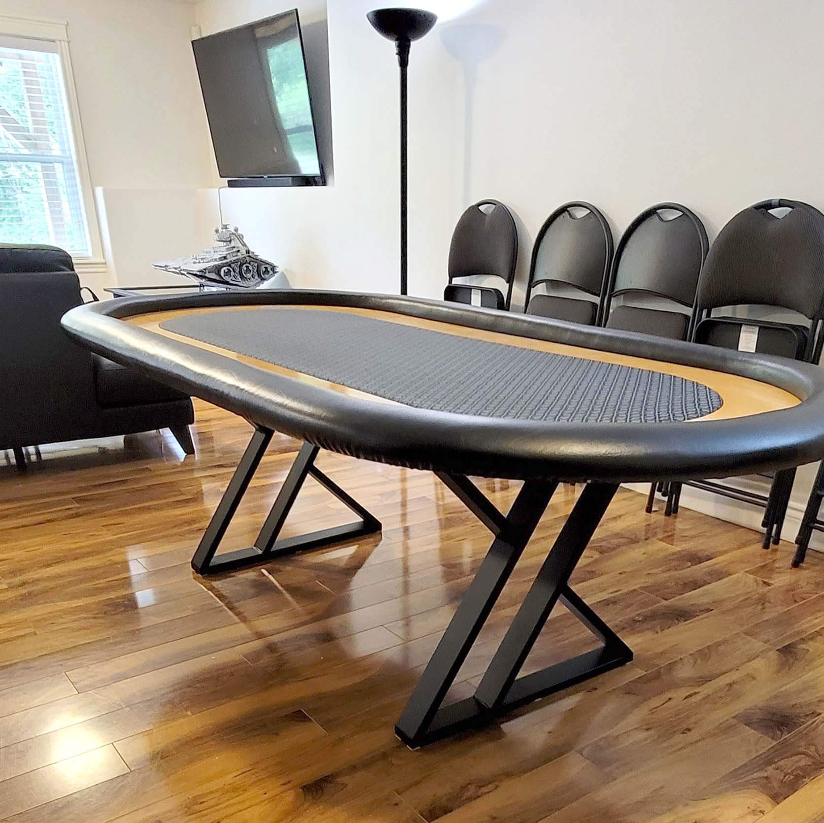 SS1110 Double-Z Dining Table Legs, Black Powder Coated, 1 Pair