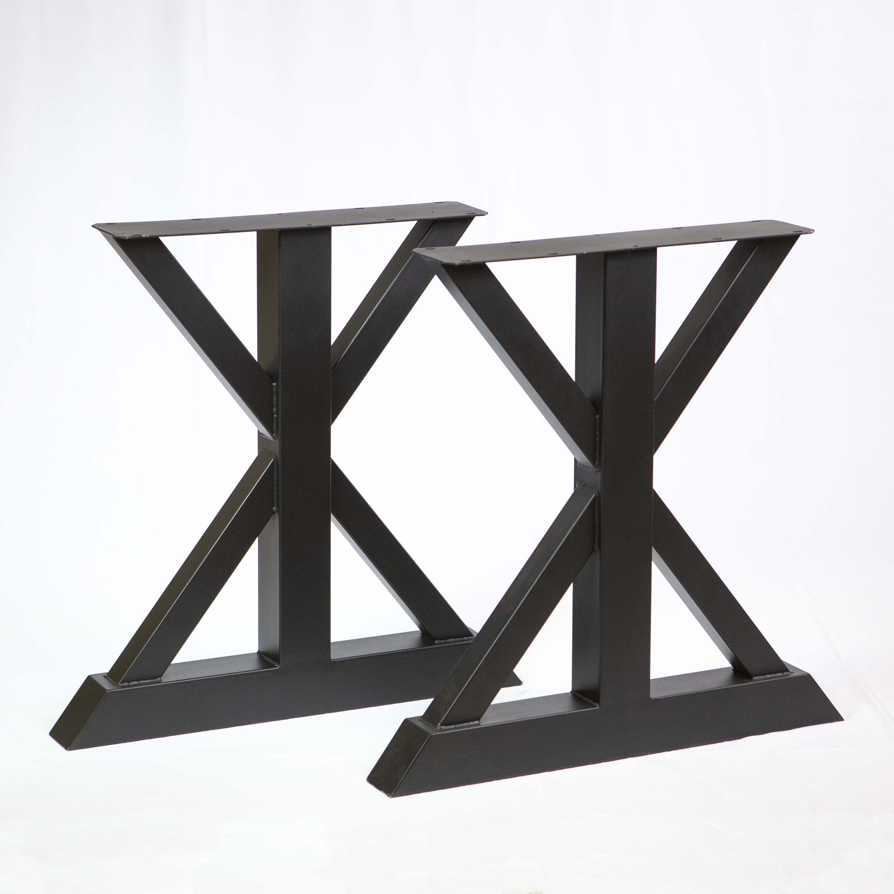 SS510 Trestle Dining Table Legs (For heavy table tops), 1 Pair, 71cm x 56cm