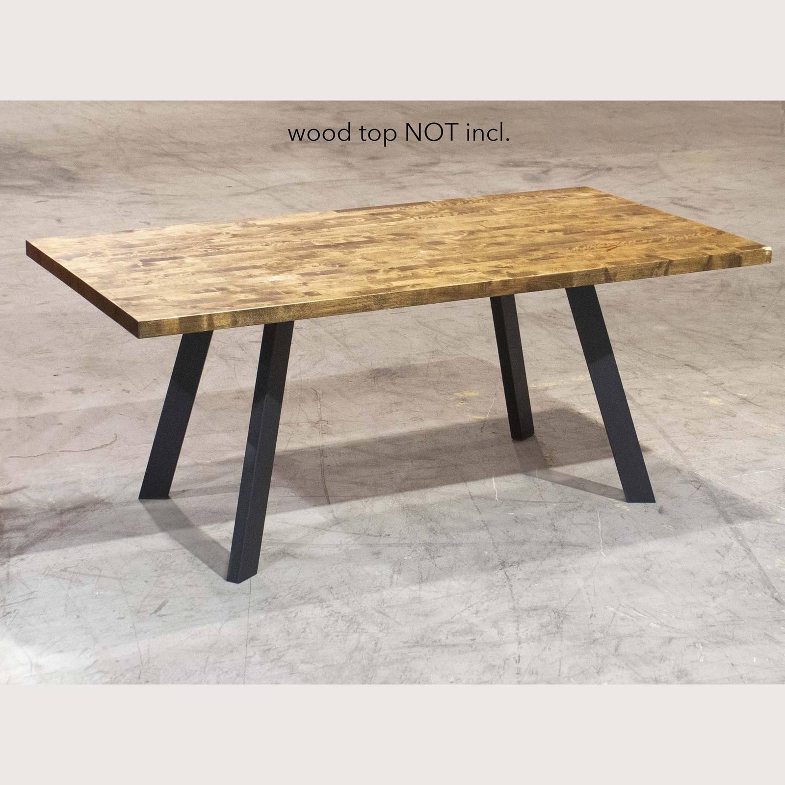 SS910 Angled Dining Table Legs, Black Powder Coated, Set/4, 71cm