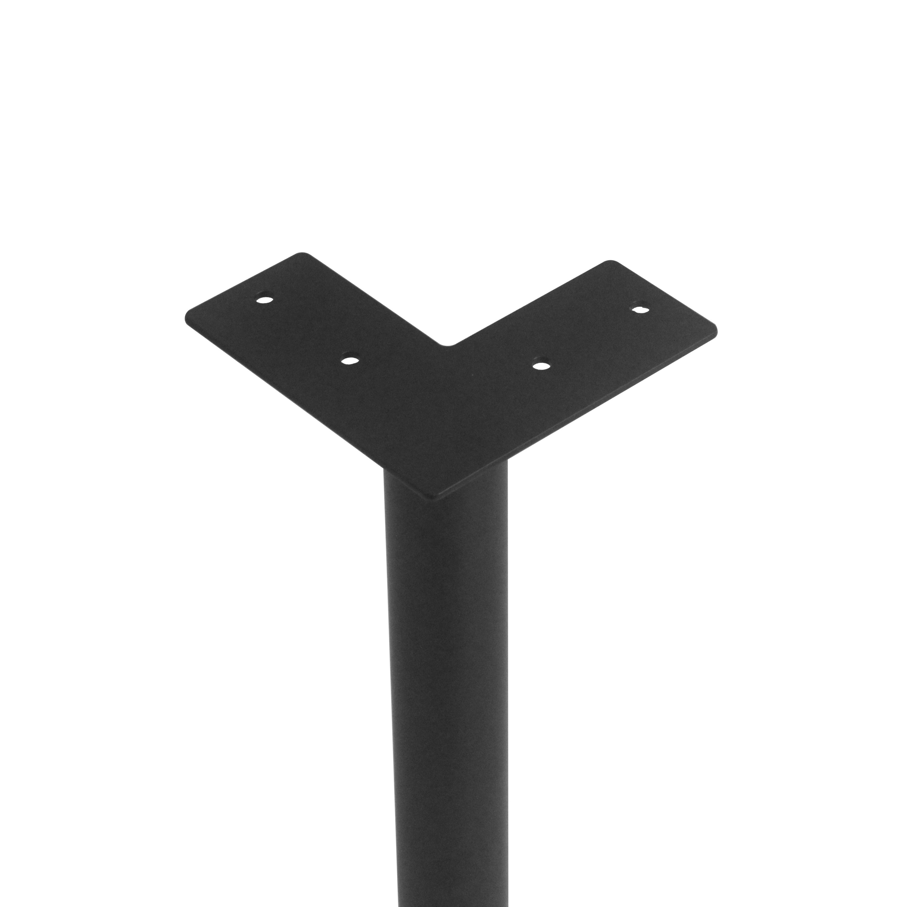 G800098-710 Cone Shape Dining Table Legs, Black Powder Coated, Set/4