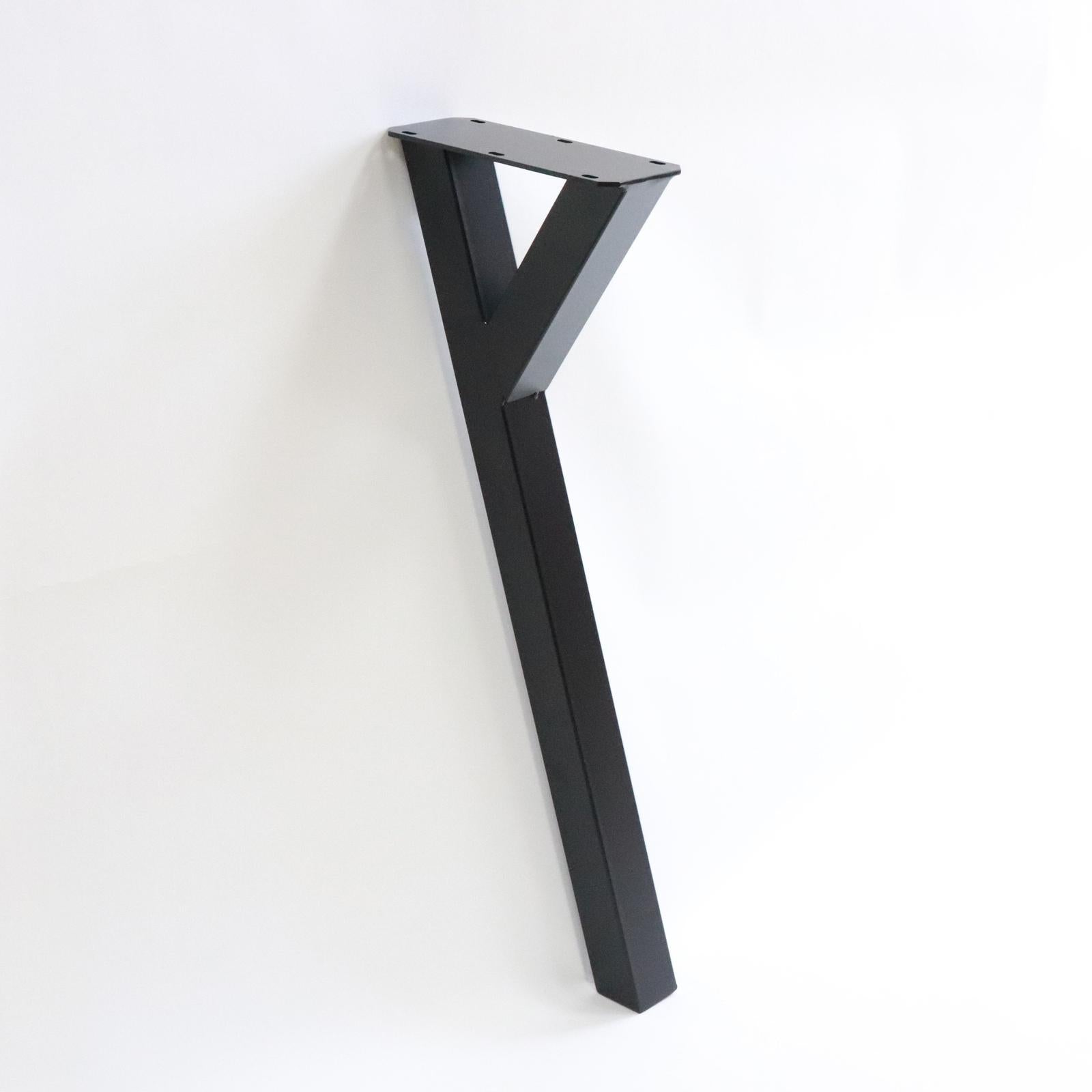 G800591 Angled Dining Table Legs, Black Powder Coated, Set/4