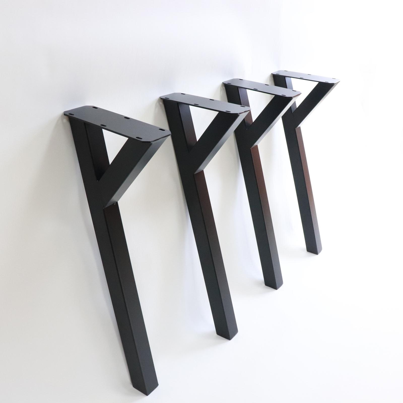G800591 Angled Dining Table Legs, Black Powder Coated, Set/4