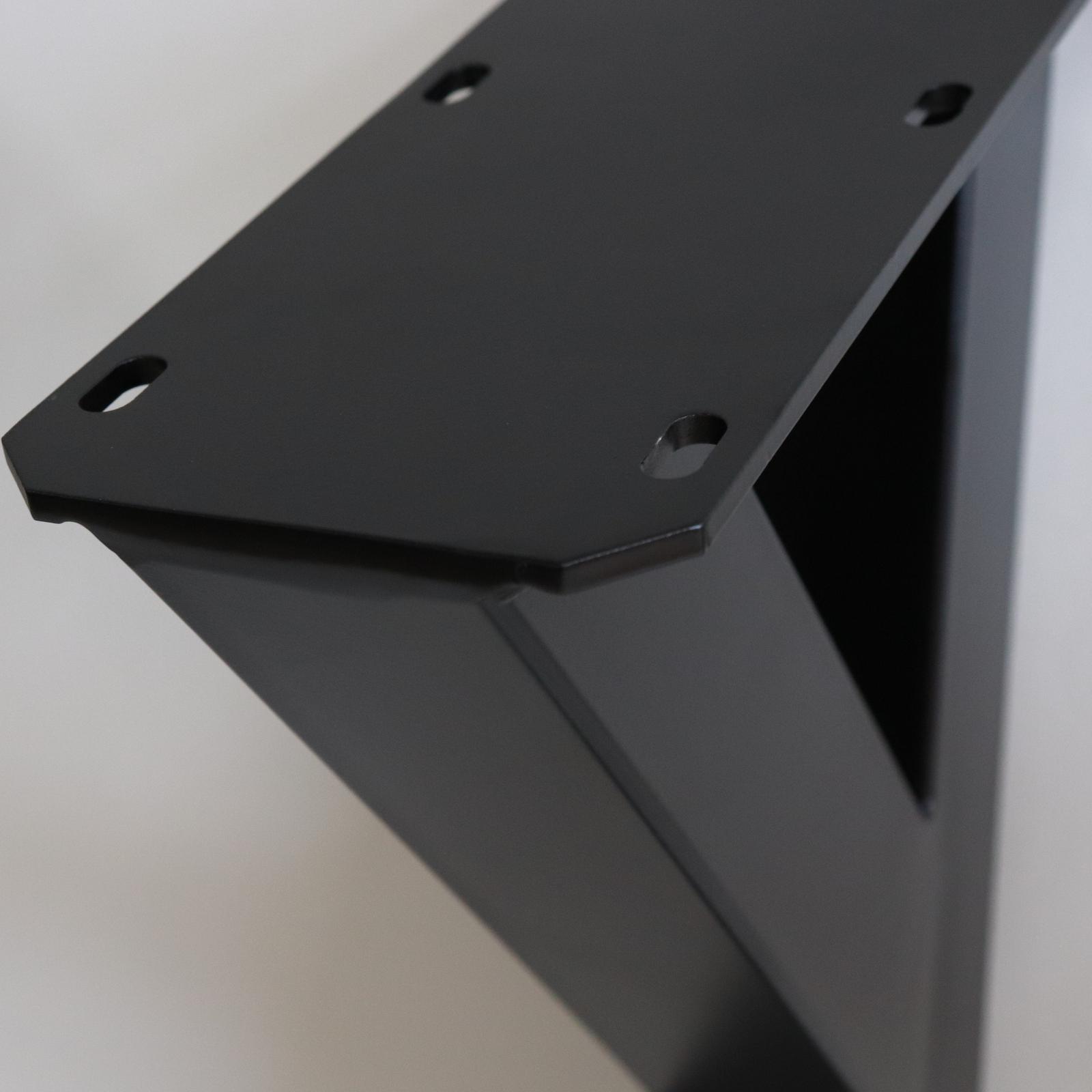 G800591 Angled Dining Table Legs, Black Powder Coated, Set/4