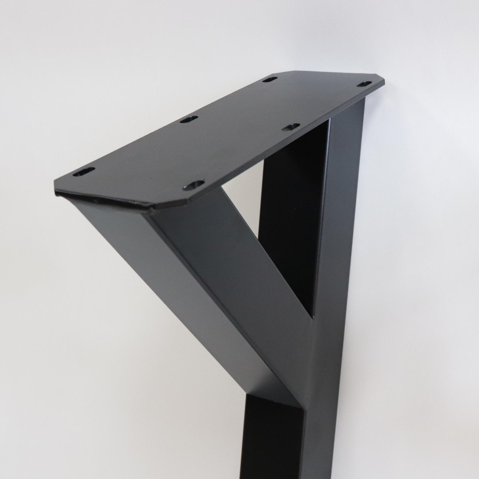 G800591 Angled Dining Table Legs, Black Powder Coated, Set/4