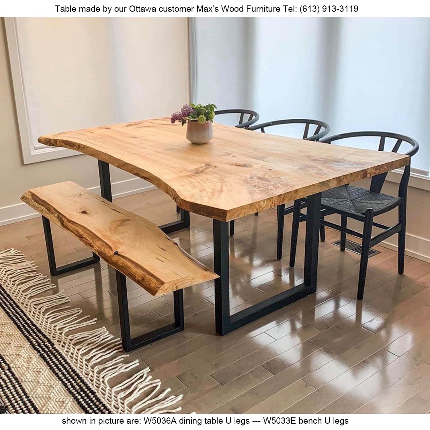 W5033E Bench U legs, 1 Pair (Set of 2 legs) 41cm height 31cm width