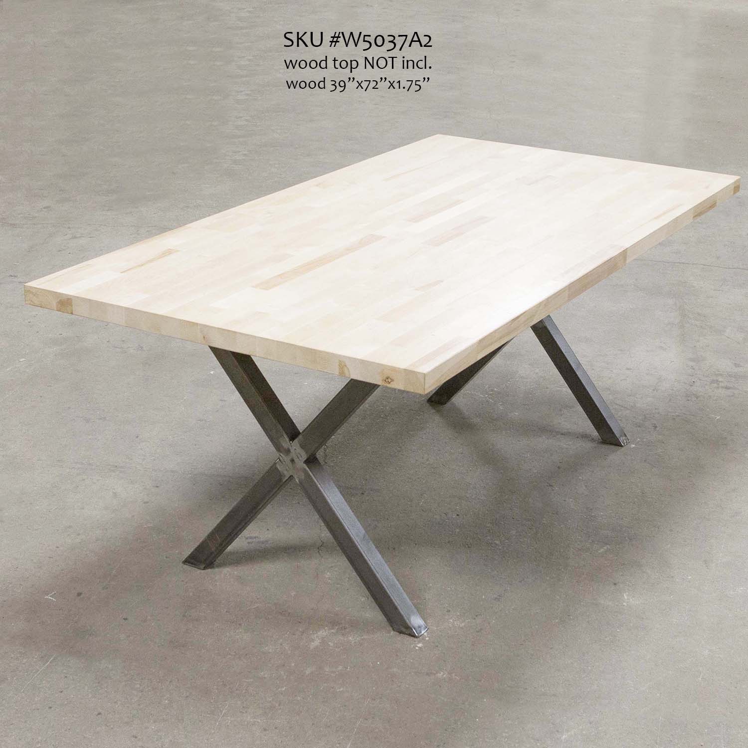 W5037A Heavy Duty Dining Table X Legs, 1 Pair (Set of 2 legs) 71cm height 66cm wide