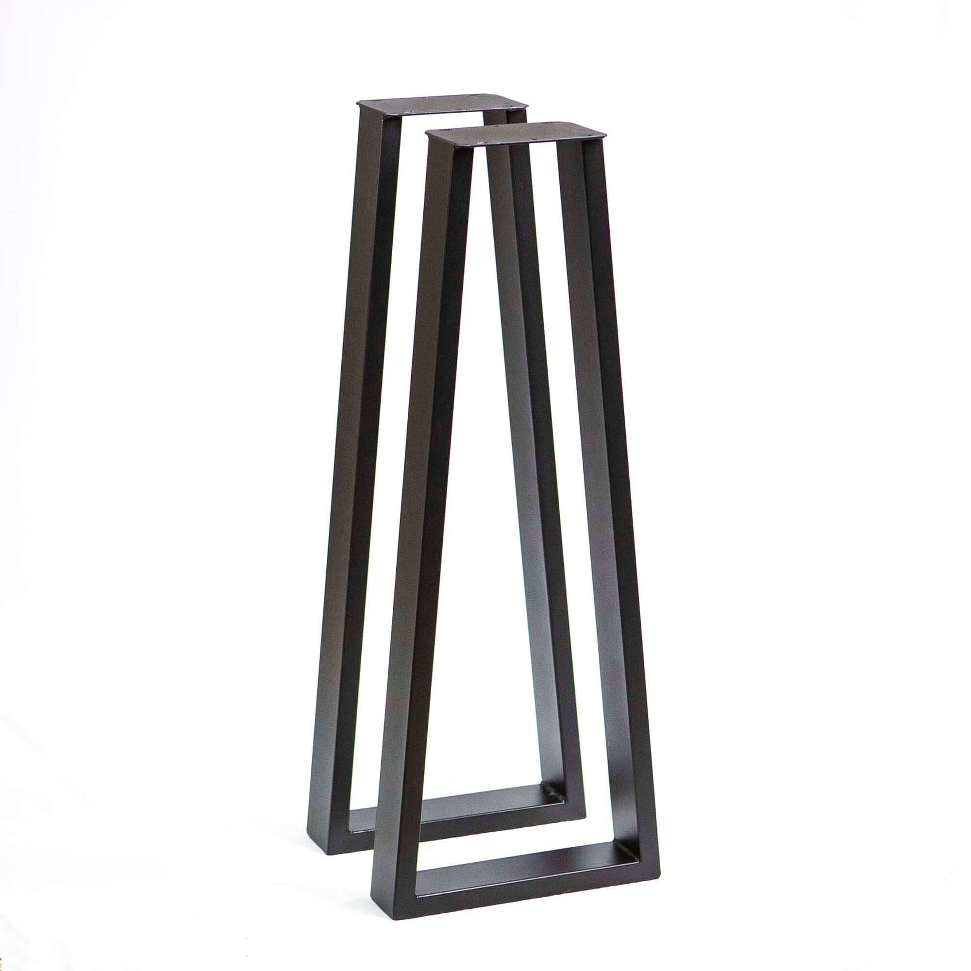 SS270 Trapezoid Counter Height Table Legs, 86cm Height, Black Powder Coated, 1 Pair
