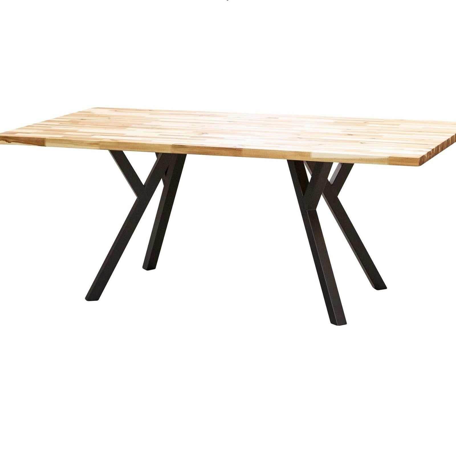 G800591 Angled Dining Table Legs, Black Powder Coated, Set/4