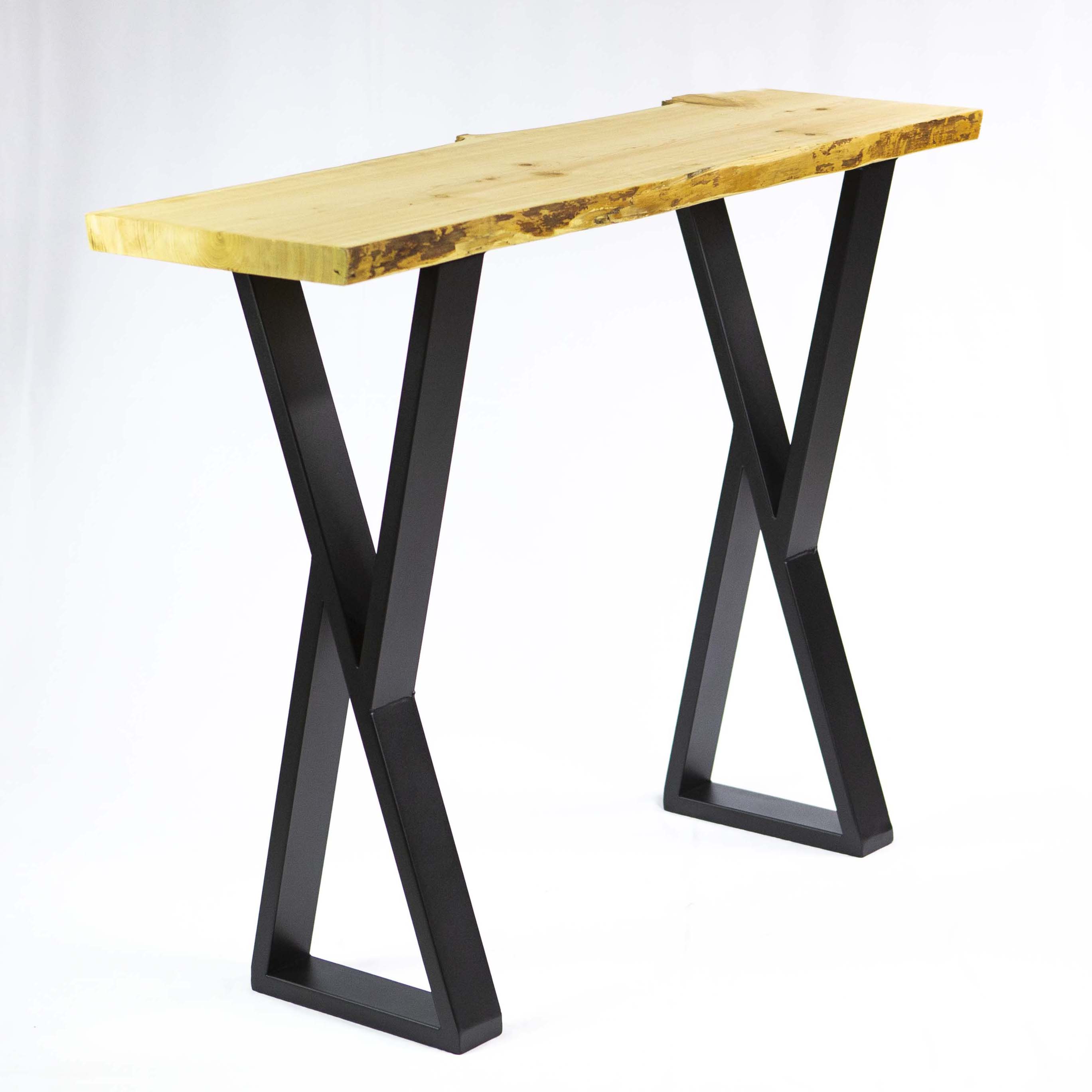 SS370 Z-shape Counter Height Table Legs, 86cm Height, Black Powder Coated, 1 Pair
