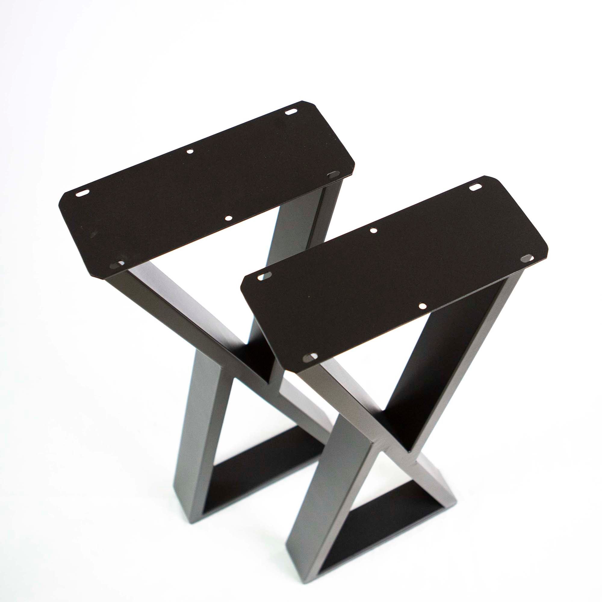 SS370 Z-shape Counter Height Table Legs, 86cm Height, Black Powder Coated, 1 Pair