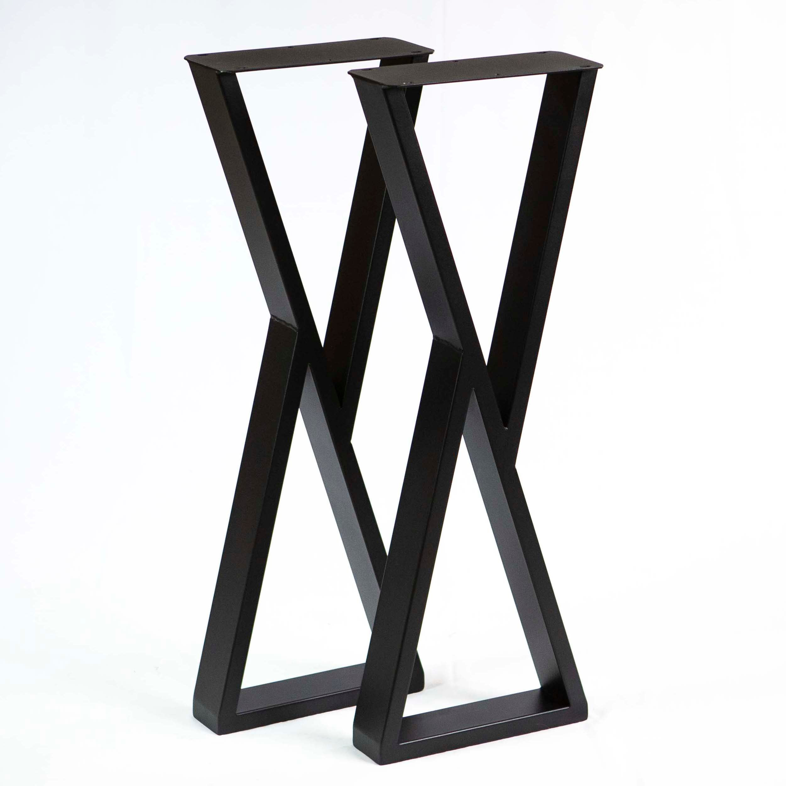 SS370 Z-shape Counter Height Table Legs, 86cm Height, Black Powder Coated, 1 Pair