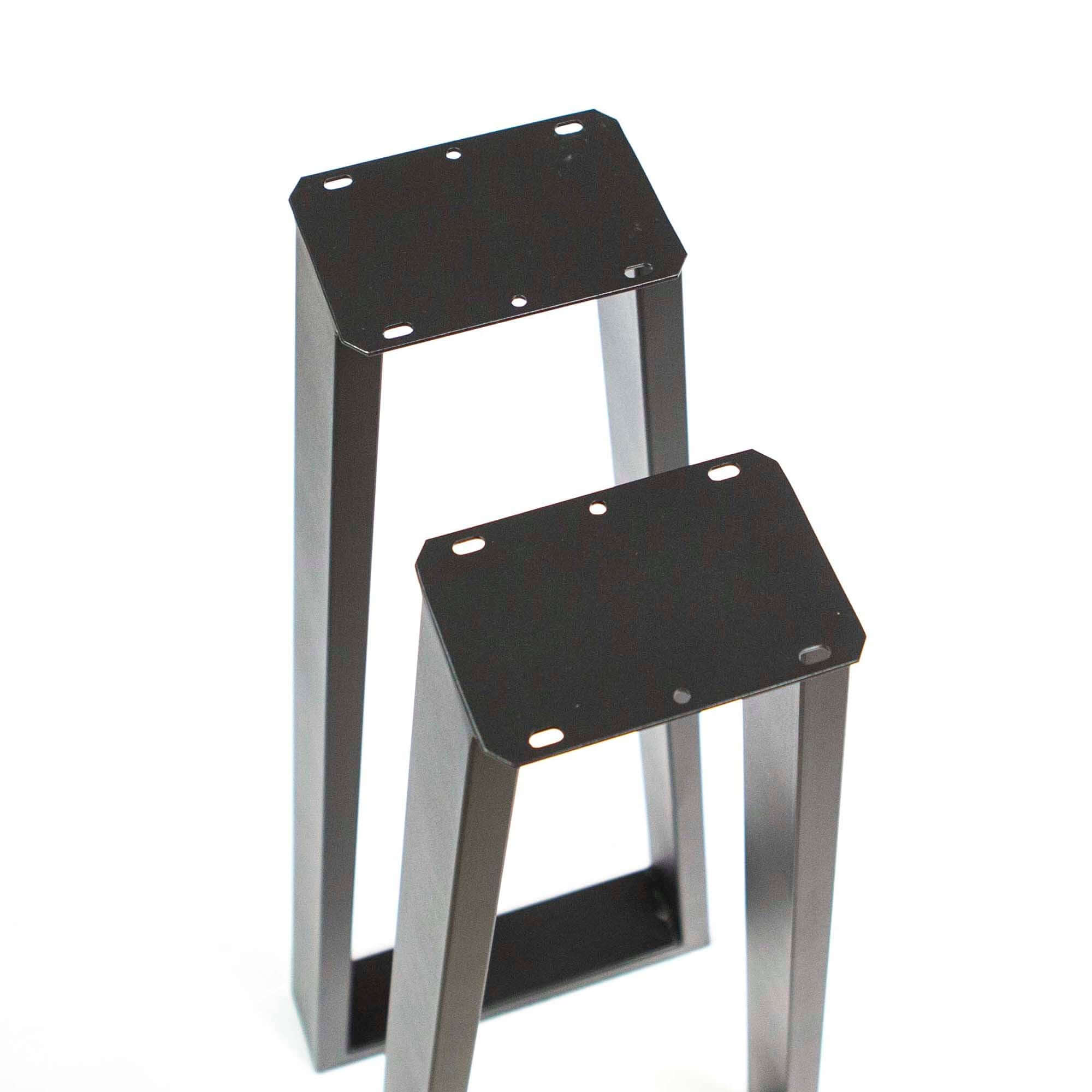 SS270 Trapezoid Counter Height Table Legs, 86cm Height, Black Powder Coated, 1 Pair