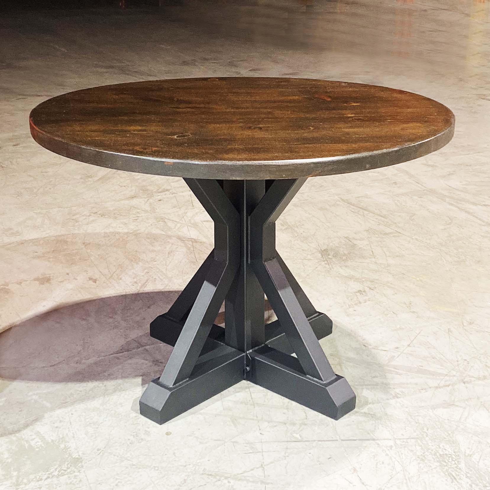 SS511 Round Dining Table Legs, 1 Set, Metal Trestle 71cm height