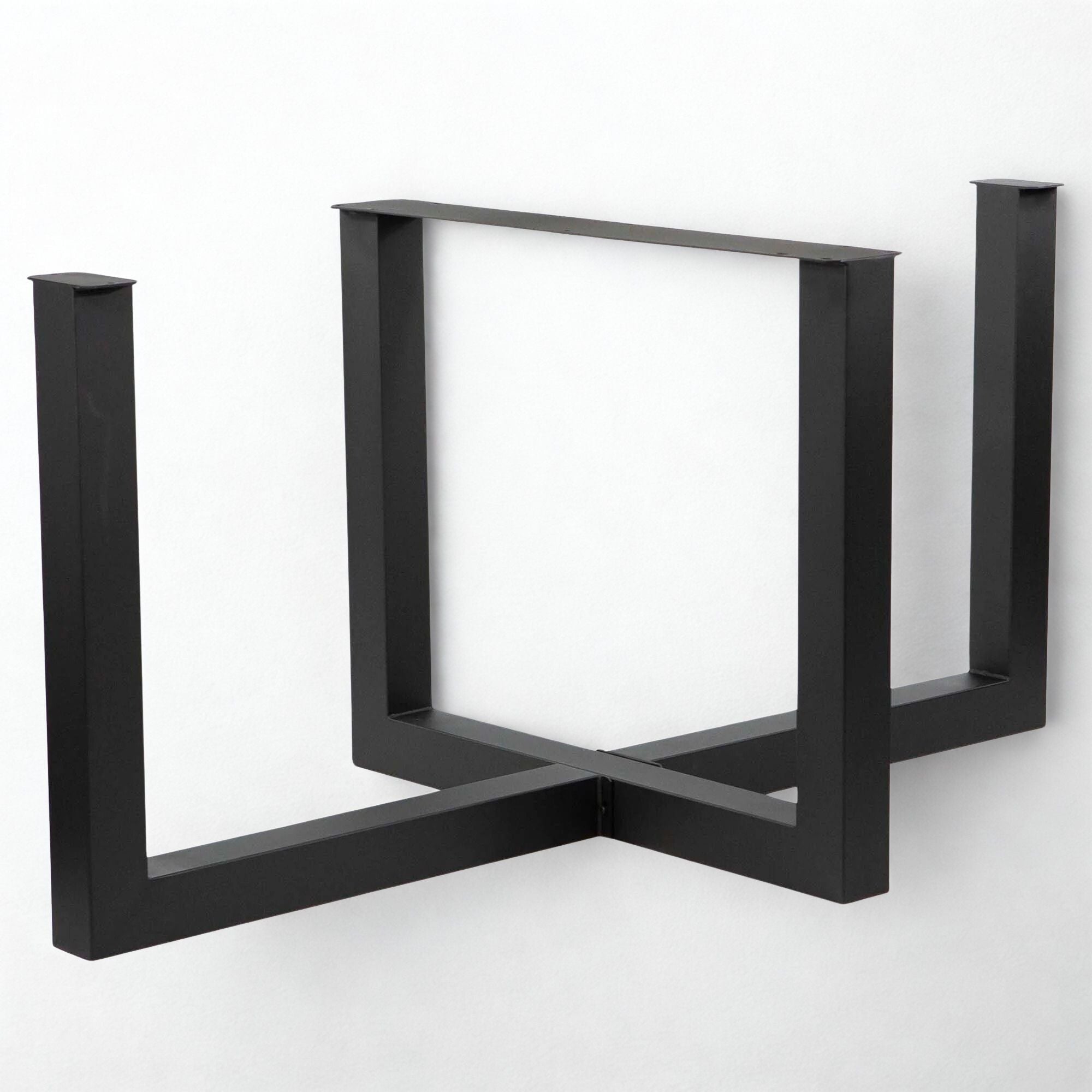 SS1415 - Cross U-Shaped Dining Table Base, Made in 3"x3" Tubing,