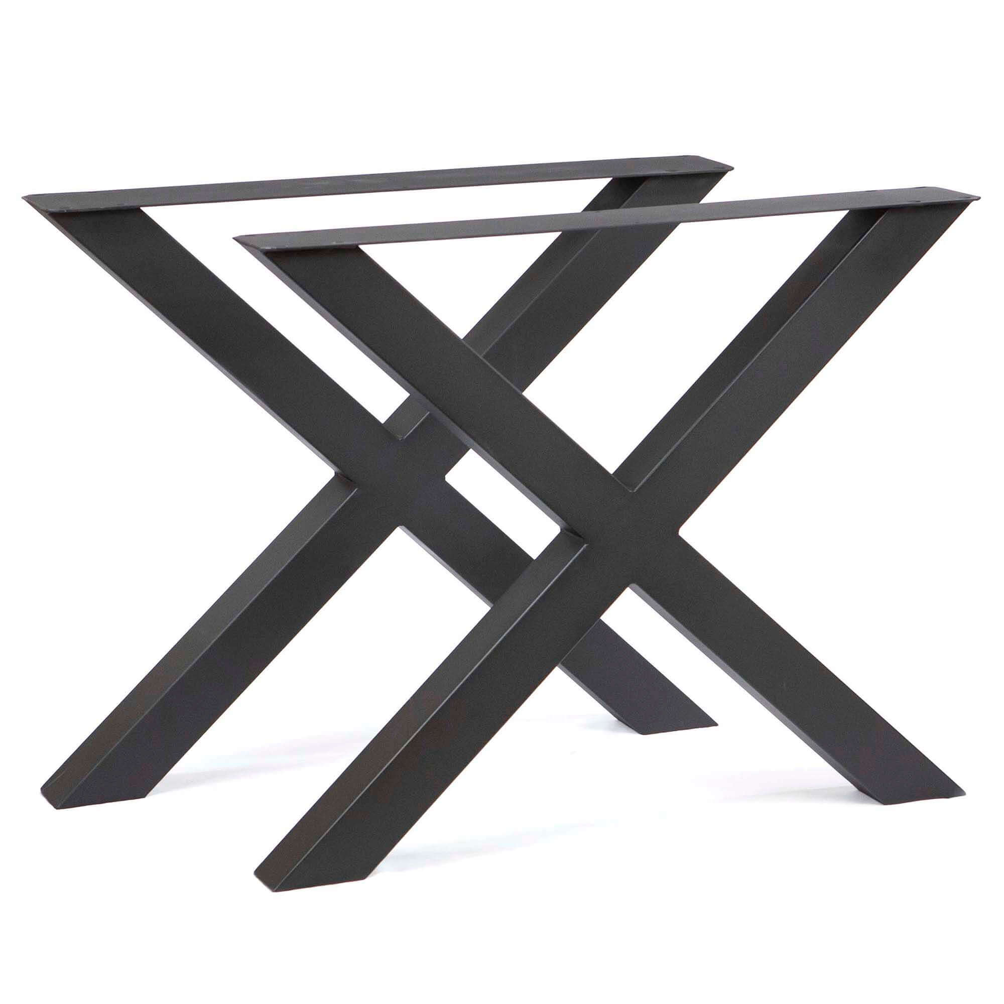 SS019 - Extra Wide X-Shaped Dining Table Legs, Made In 7.62 cm x 7.62cm Tubing 1 Pair