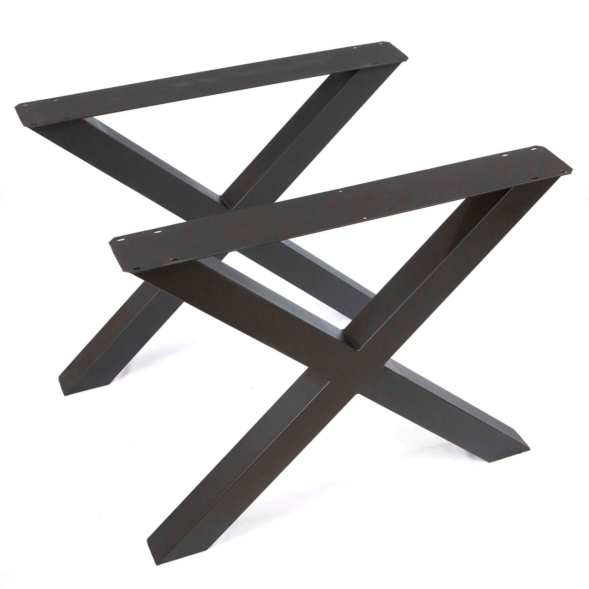 SS019 - Extra Wide X-Shaped Dining Table Legs, Made In 7.62 cm x 7.62cm Tubing 1 Pair