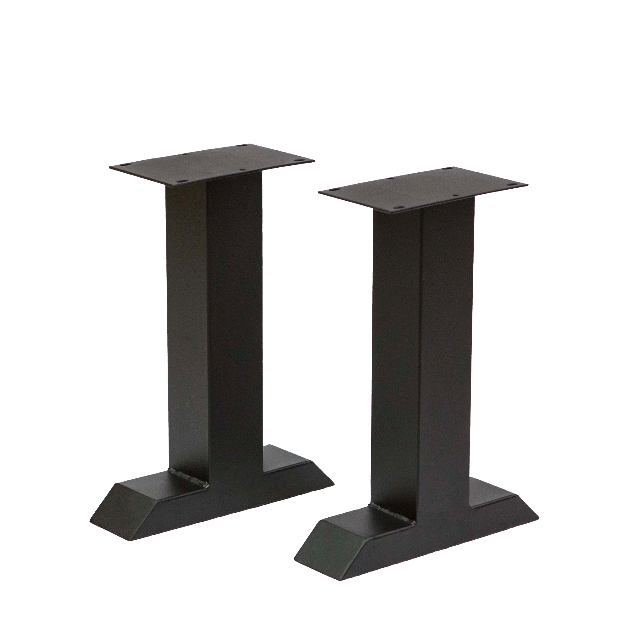 SS800 Tee Shape Bench legs, 1 Pair, Black Powder Coated, 41cm x 20cm