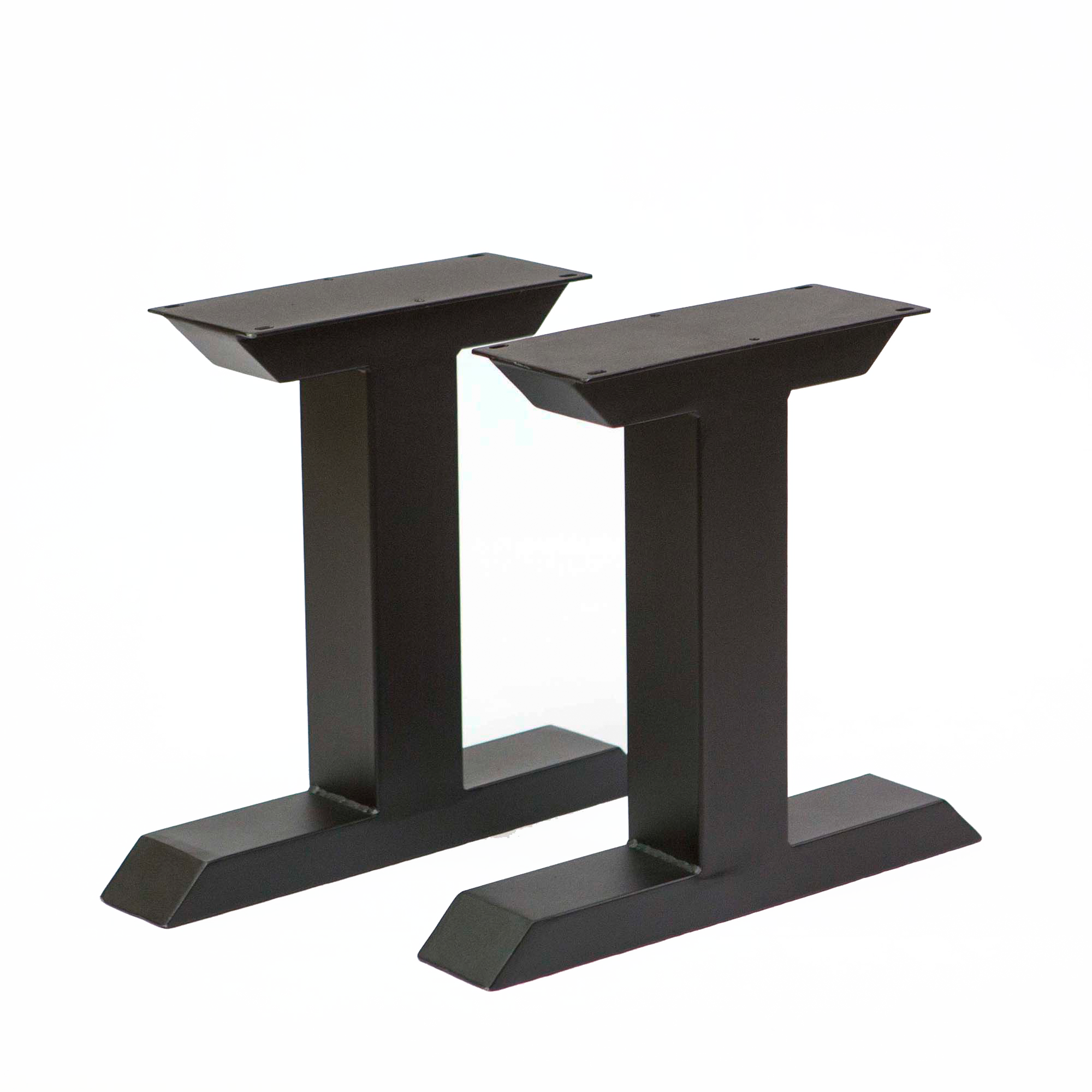 SS820 Tee Shape Coffee Table Legs, 1 Pair, Black Powder Coated, 41cm x 30cm