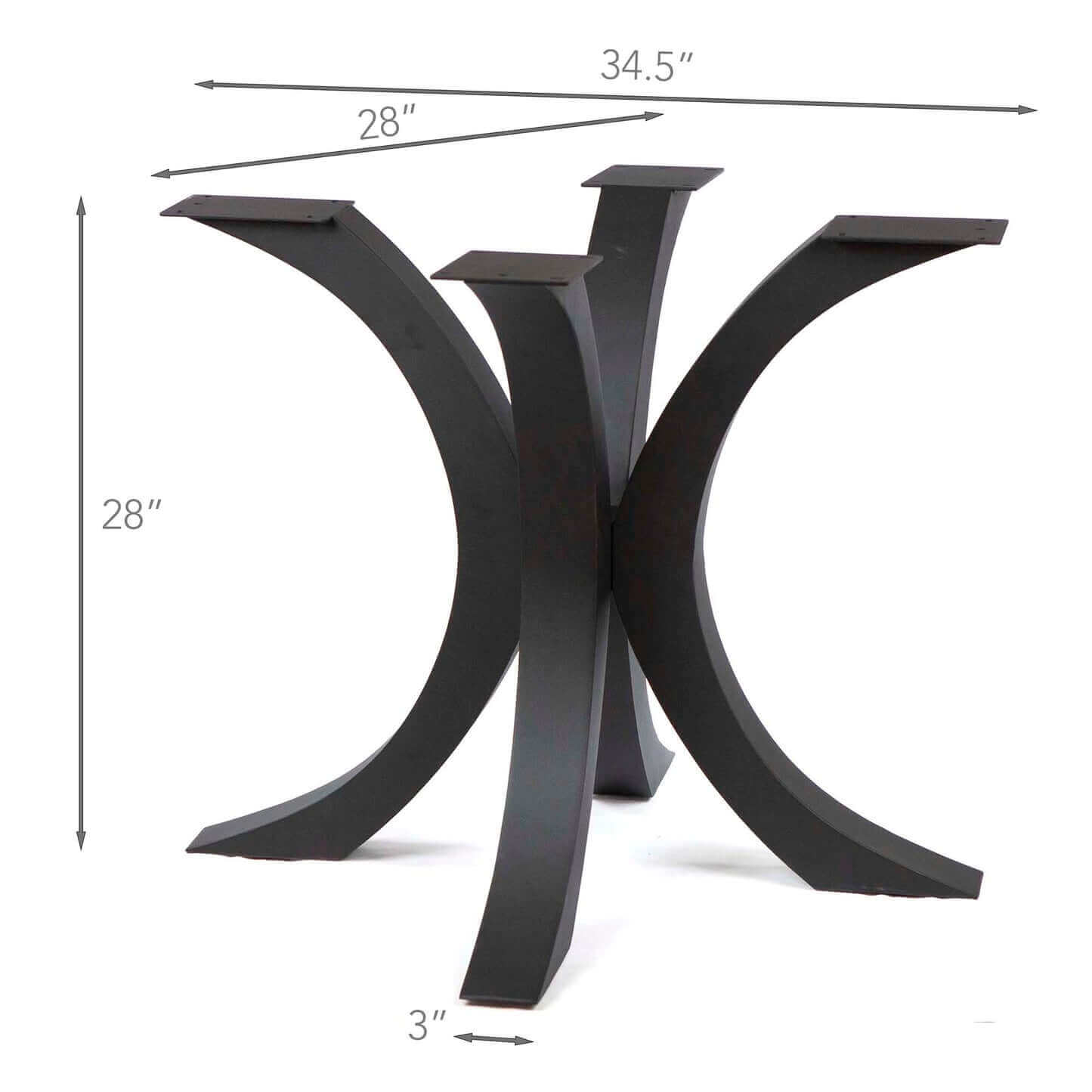 ST3011 - Flowy Butterfly Shaped Round Dining Table Bases