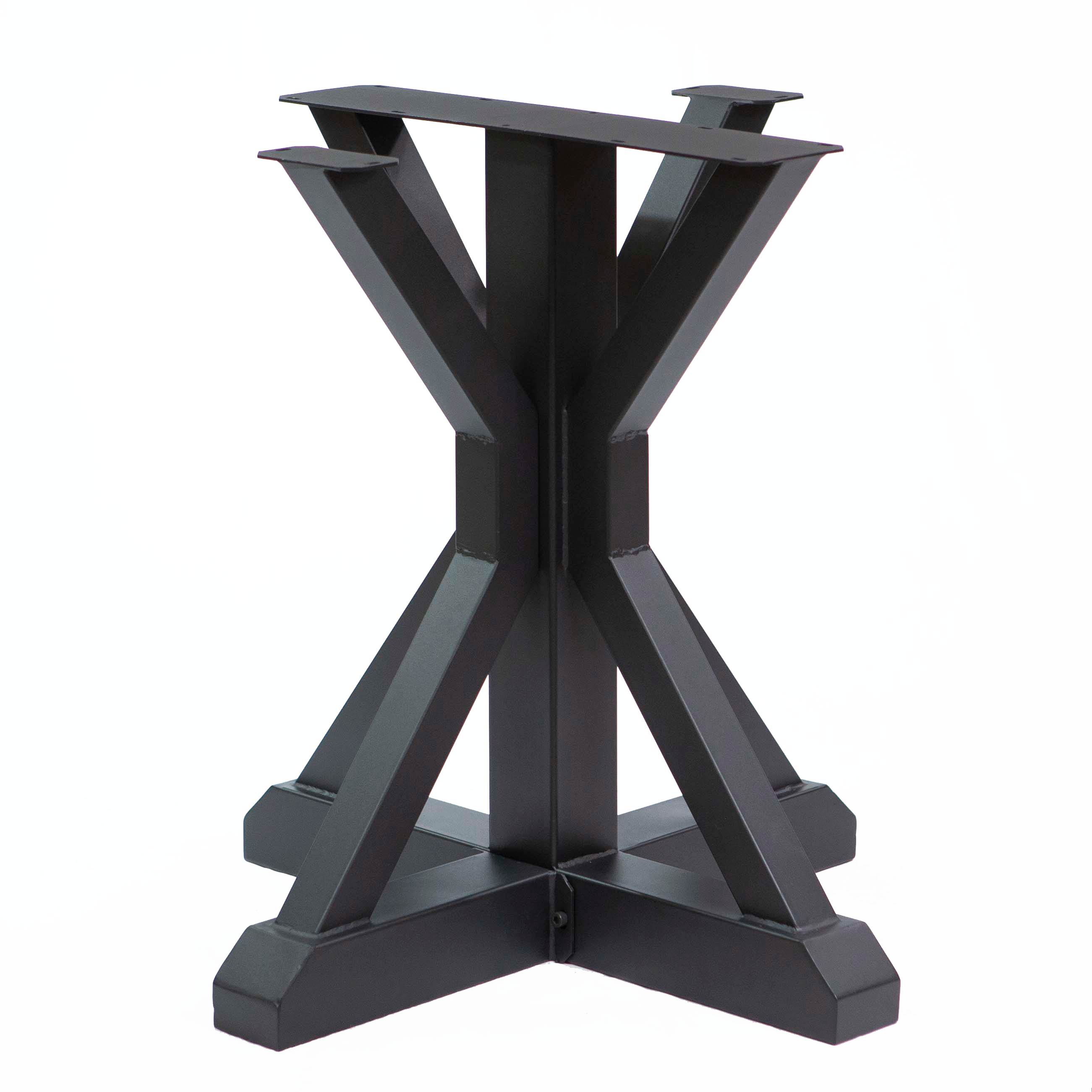 SS511 Round Dining Table Legs, 1 Set, Metal Trestle 71cm height