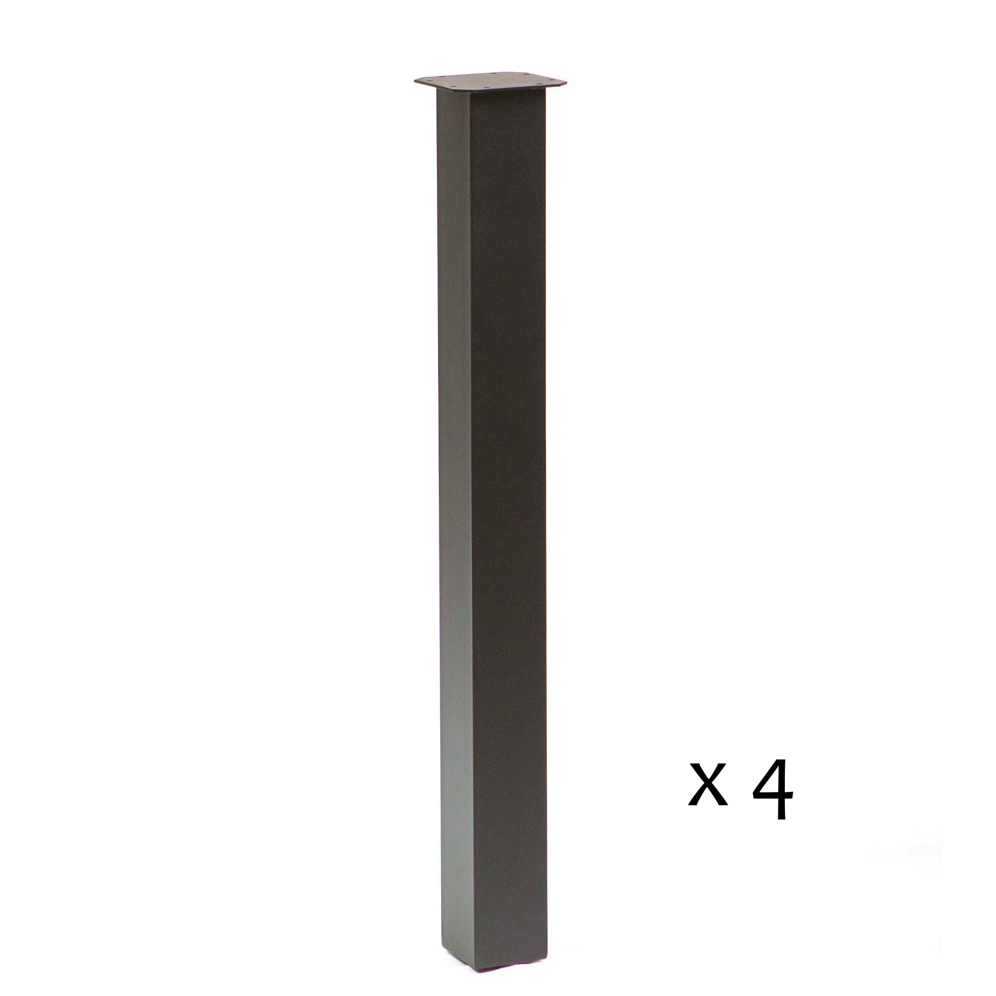 SS1080 Column Style Bar Height Legs 101cm H, Black Powder Coated, Set/4