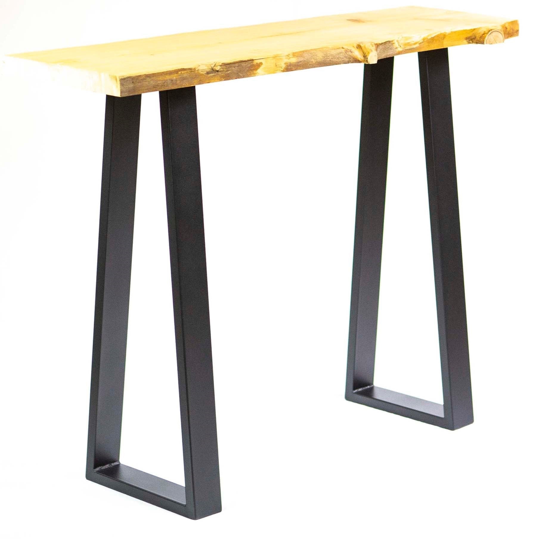 SS270 Trapezoid Counter Height Table Legs, 86cm Height, Black Powder Coated, 1 Pair