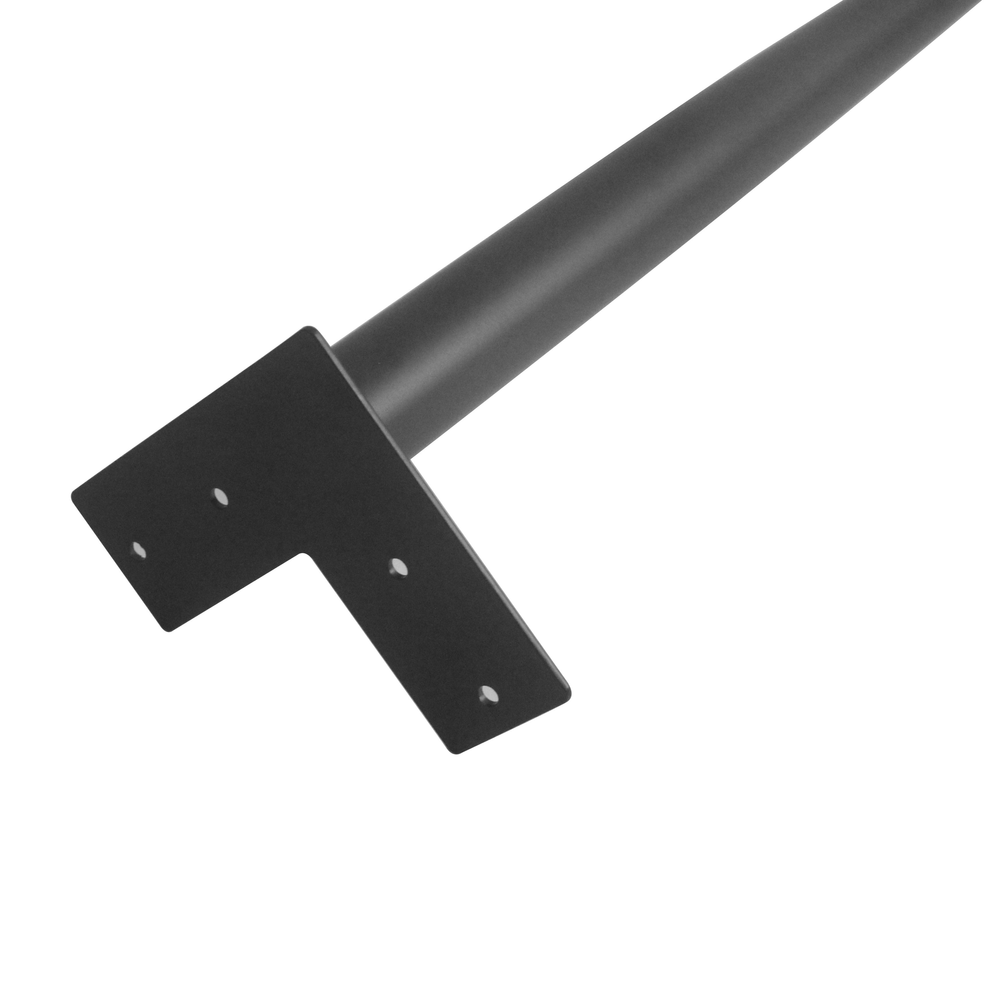 G800098-710 Cone Shape Dining Table Legs, Black Powder Coated, Set/4