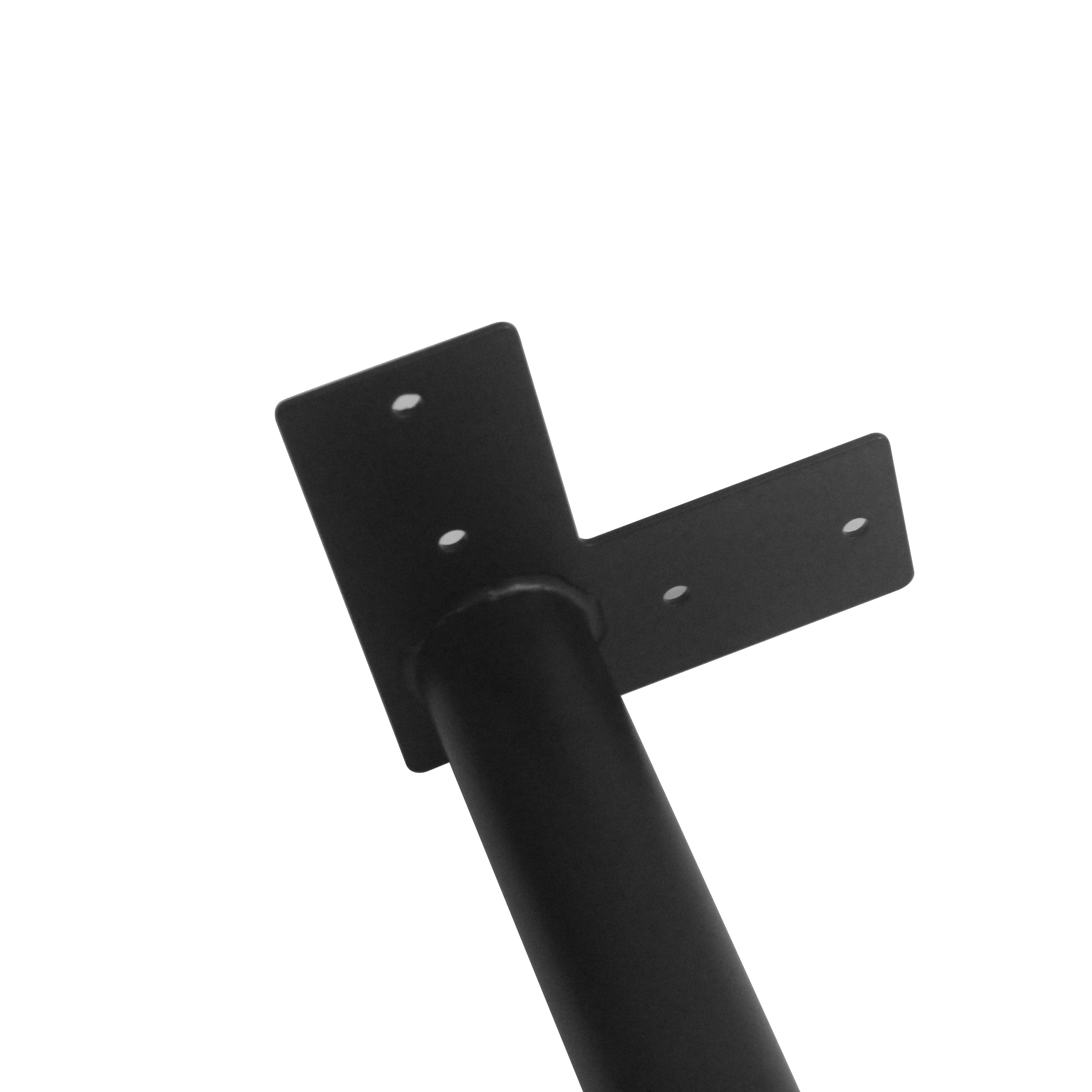 G800098-710 Cone Shape Dining Table Legs, Black Powder Coated, Set/4