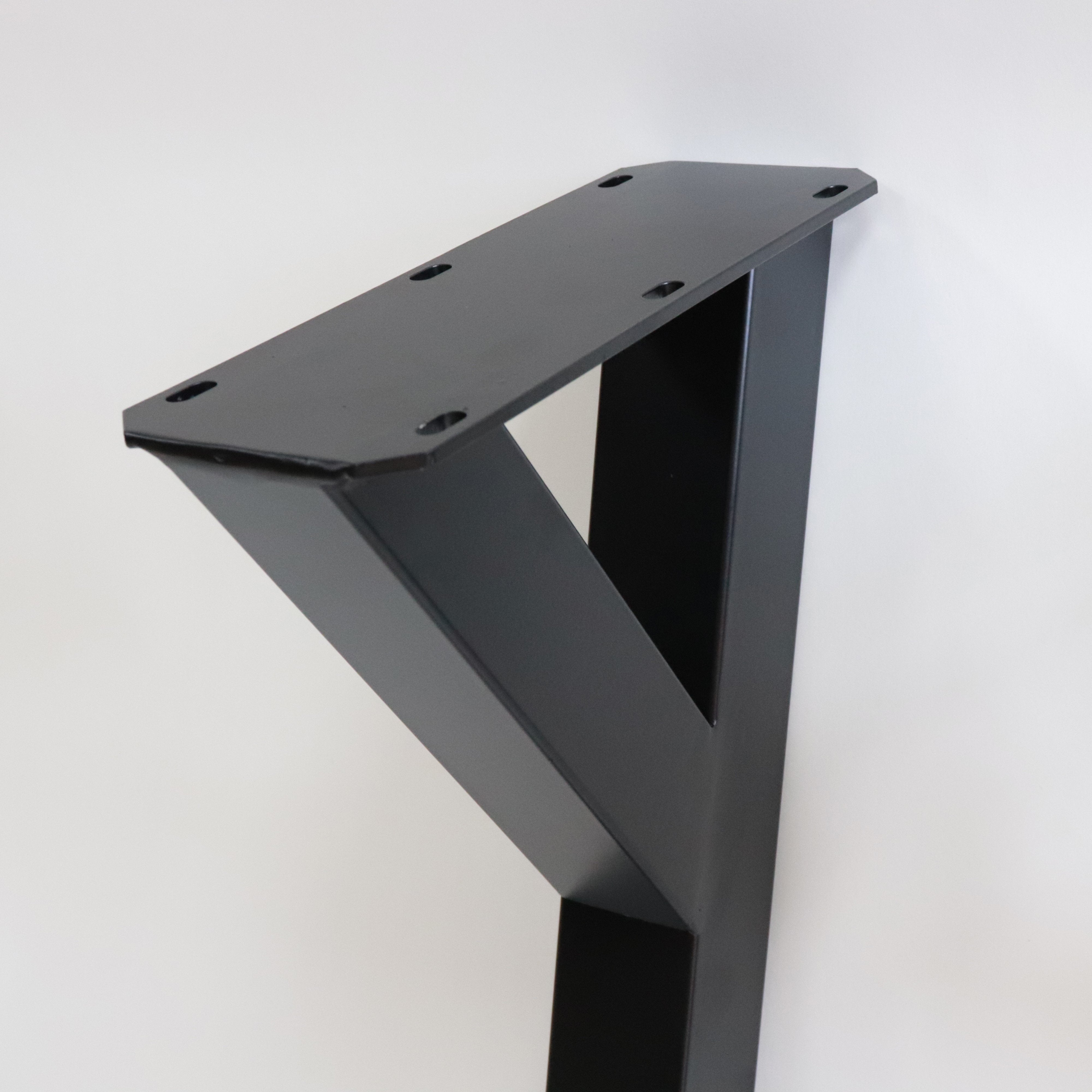 G800591  Angled Dining Table Legs, Black Powder Coated, Set/4