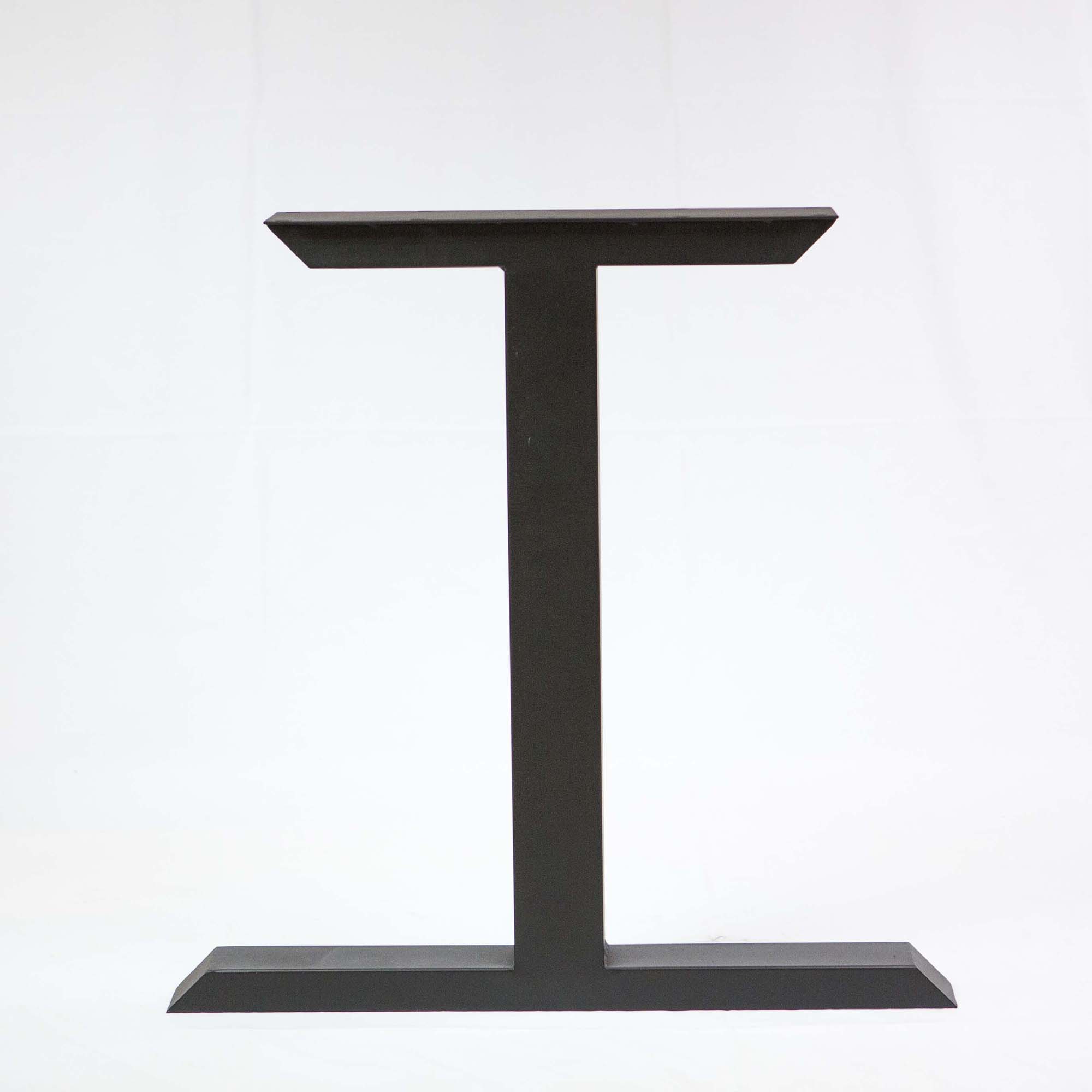 SS810 Tee Shape Dining Table legs, 1 Pair, Black Powder Coated, 71cm x 50cm